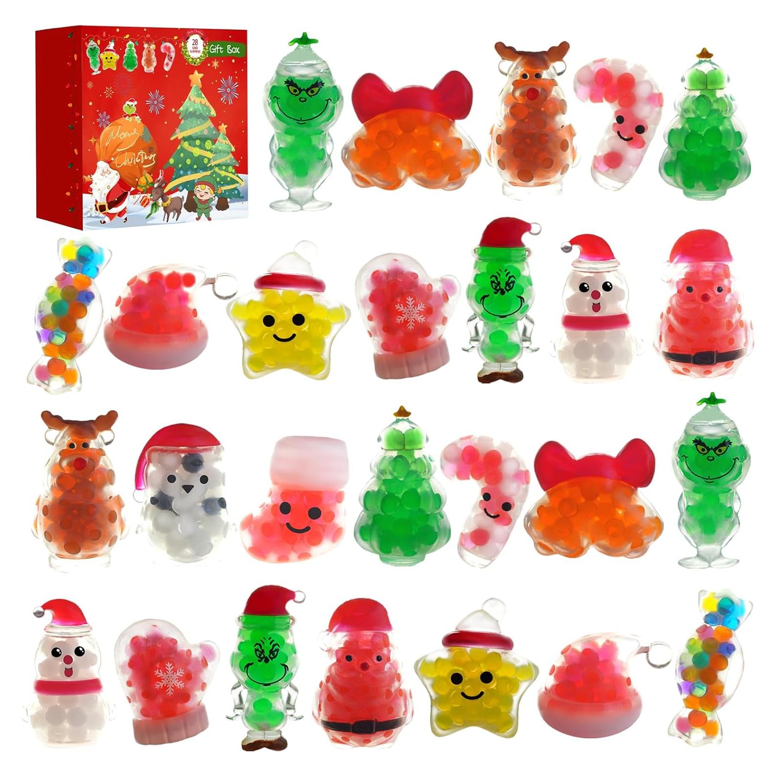 Pelotas Antiestrés Navideñas Squishy 28PCS - Juguetes Sensoriales