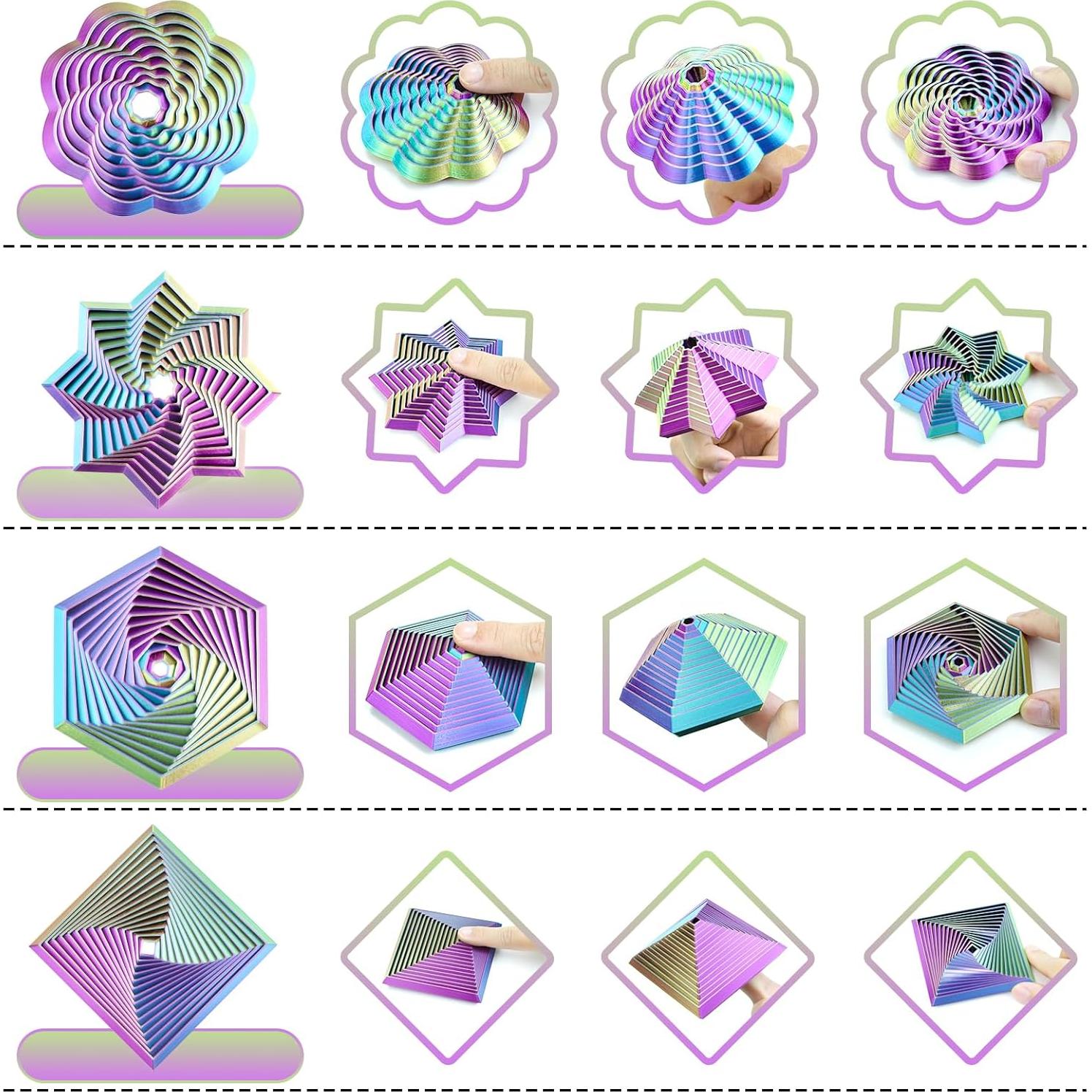 Juguetes Sensoriales Antiestrés 4 Pcs Fractal MFT-02