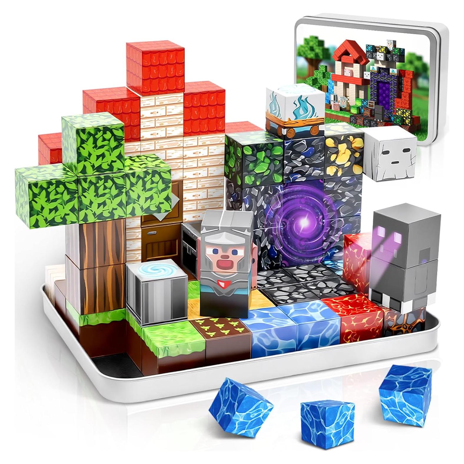70 Piezas Bloques Magnéticos Portátiles Resflycheng STEM