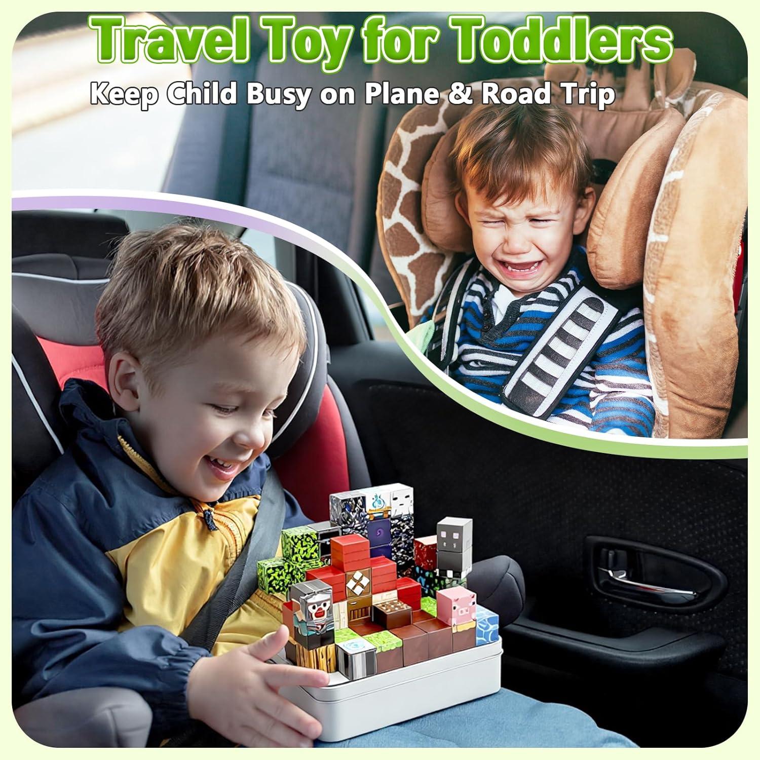 70 Piezas Bloques Magnéticos Portátiles Resflycheng STEM