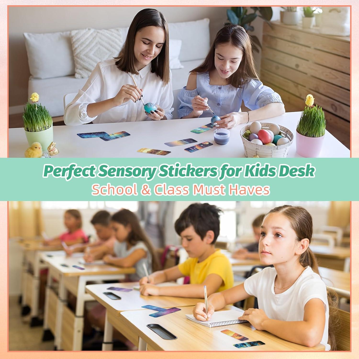 120 Etiquetas Sensoriales TOEMUR para Alivio de Ansiedad