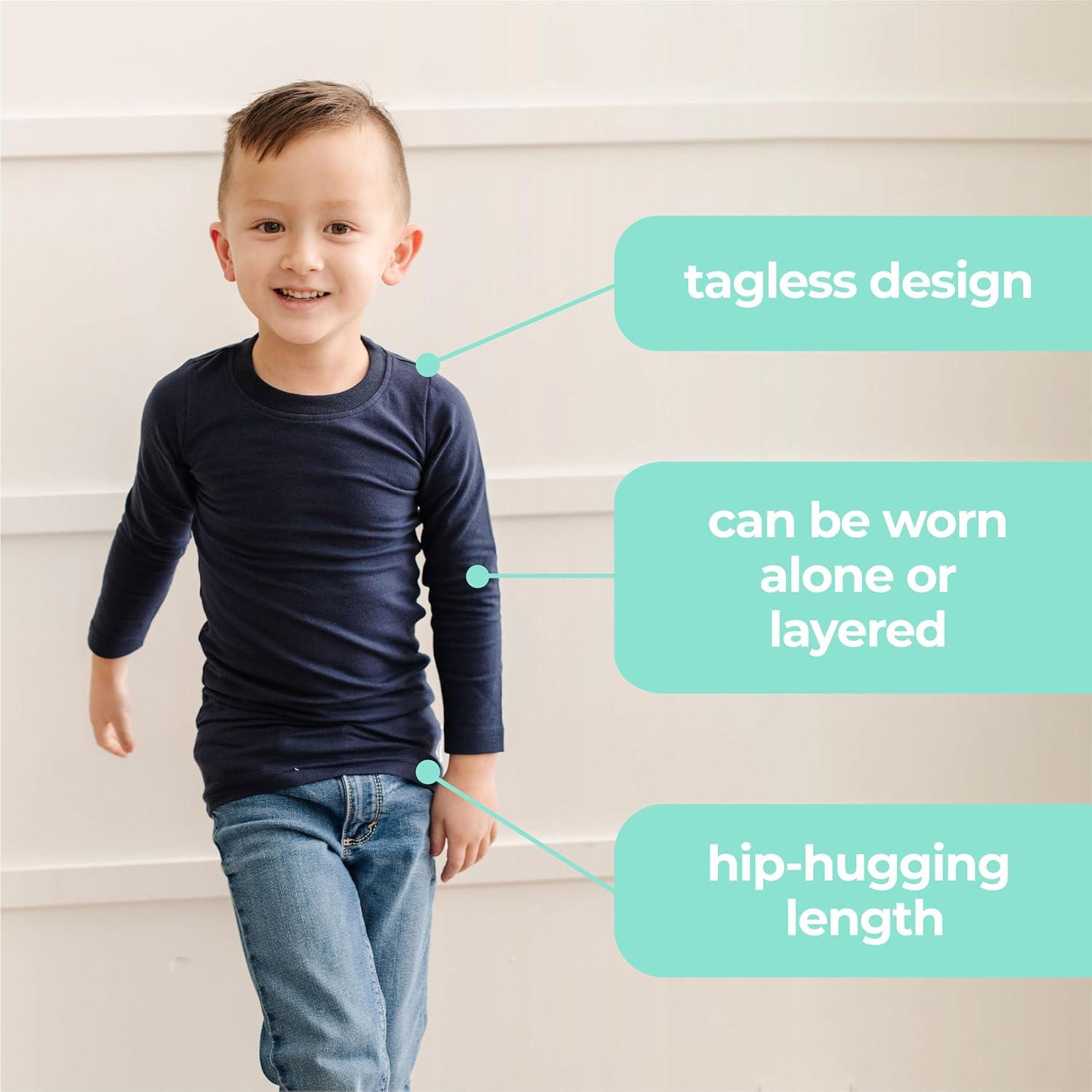 Long Sleeve Compression Tee - Gentle & Calming Compression Shirt for Kids & Adults - Stretchy Sensory Shirt