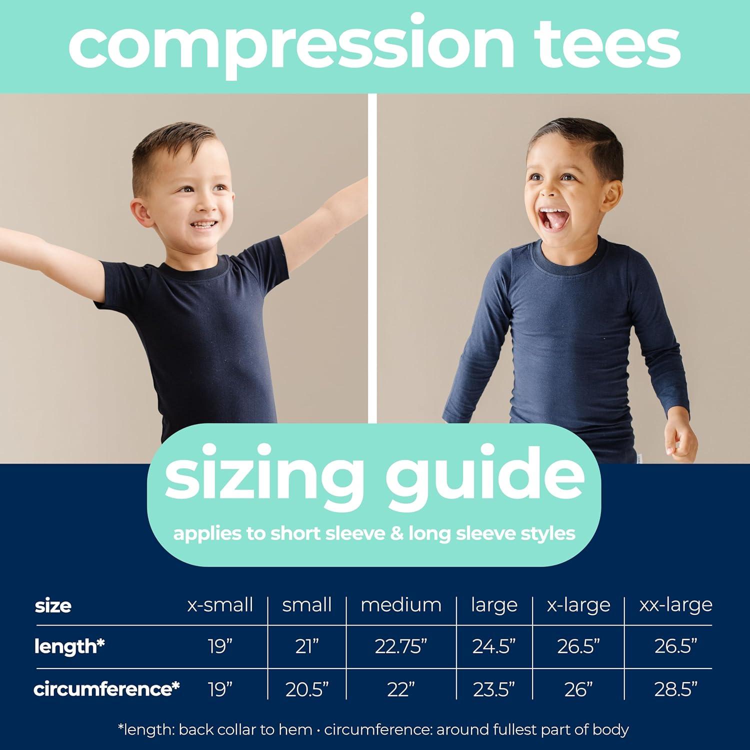 Long Sleeve Compression Tee - Gentle & Calming Compression Shirt for Kids & Adults - Stretchy Sensory Shirt