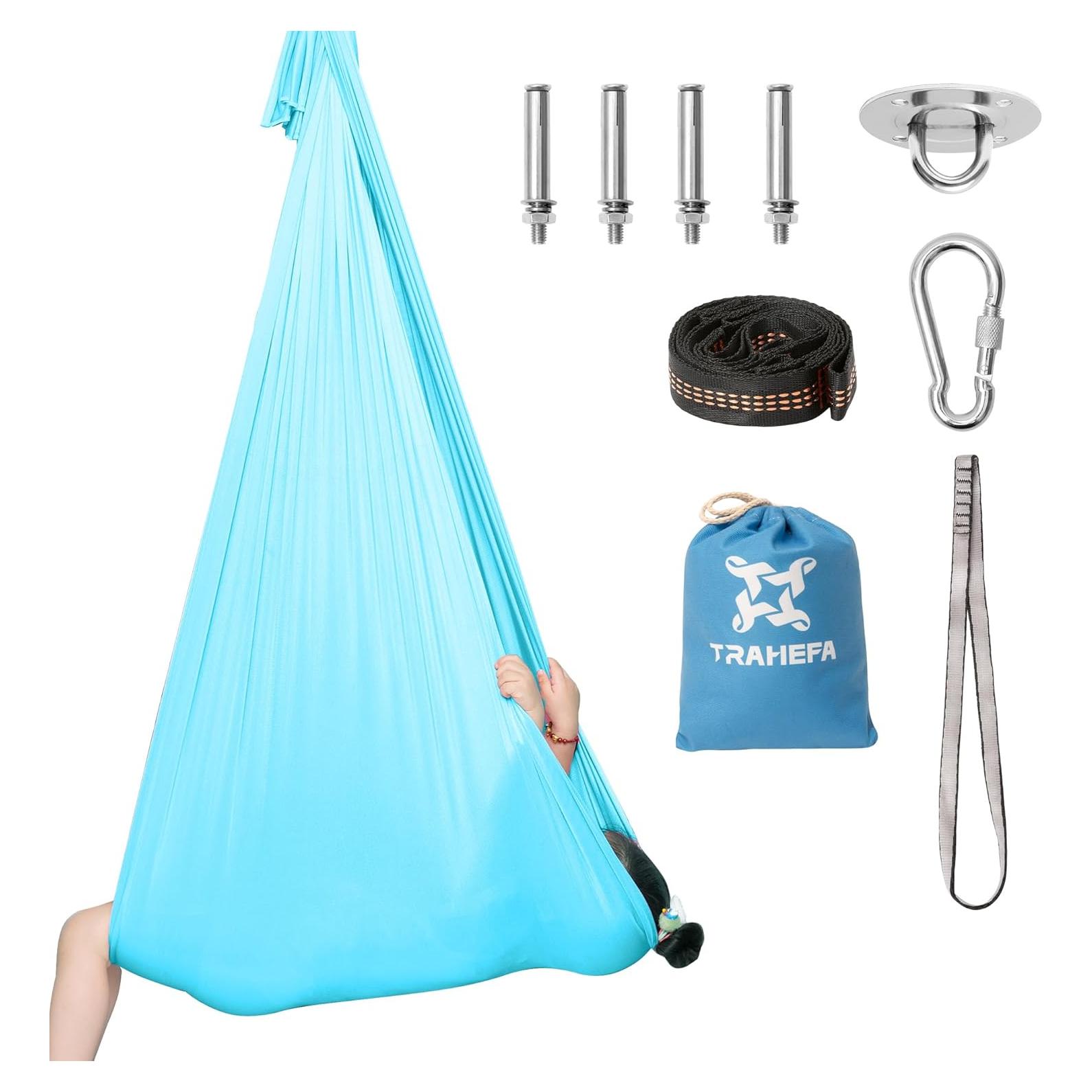 Columpio Sensorial Trahefa Azul Claro Soporta 100kg Interior/Exterior