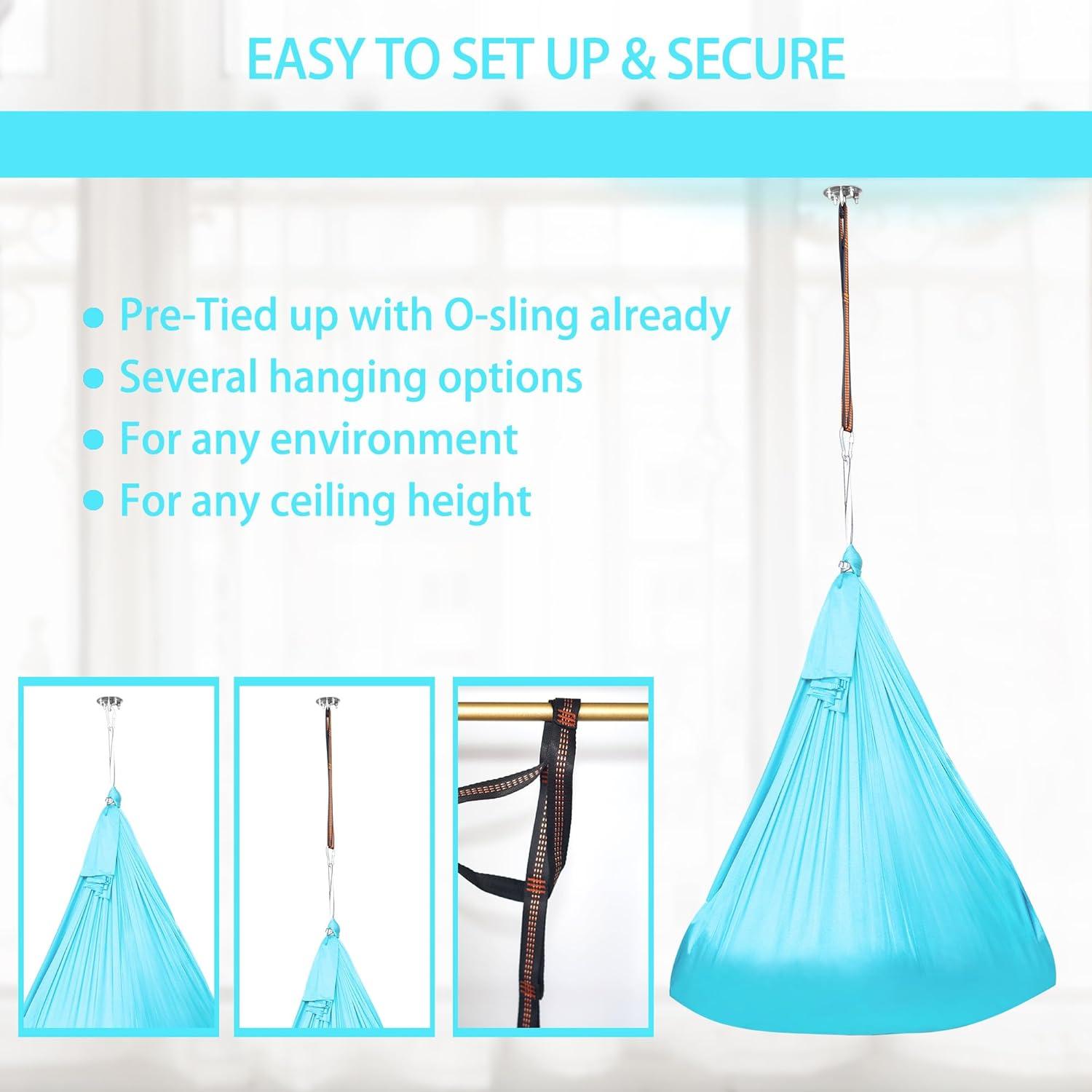 Columpio Sensorial Trahefa Azul Claro Soporta 100kg Interior/Exterior