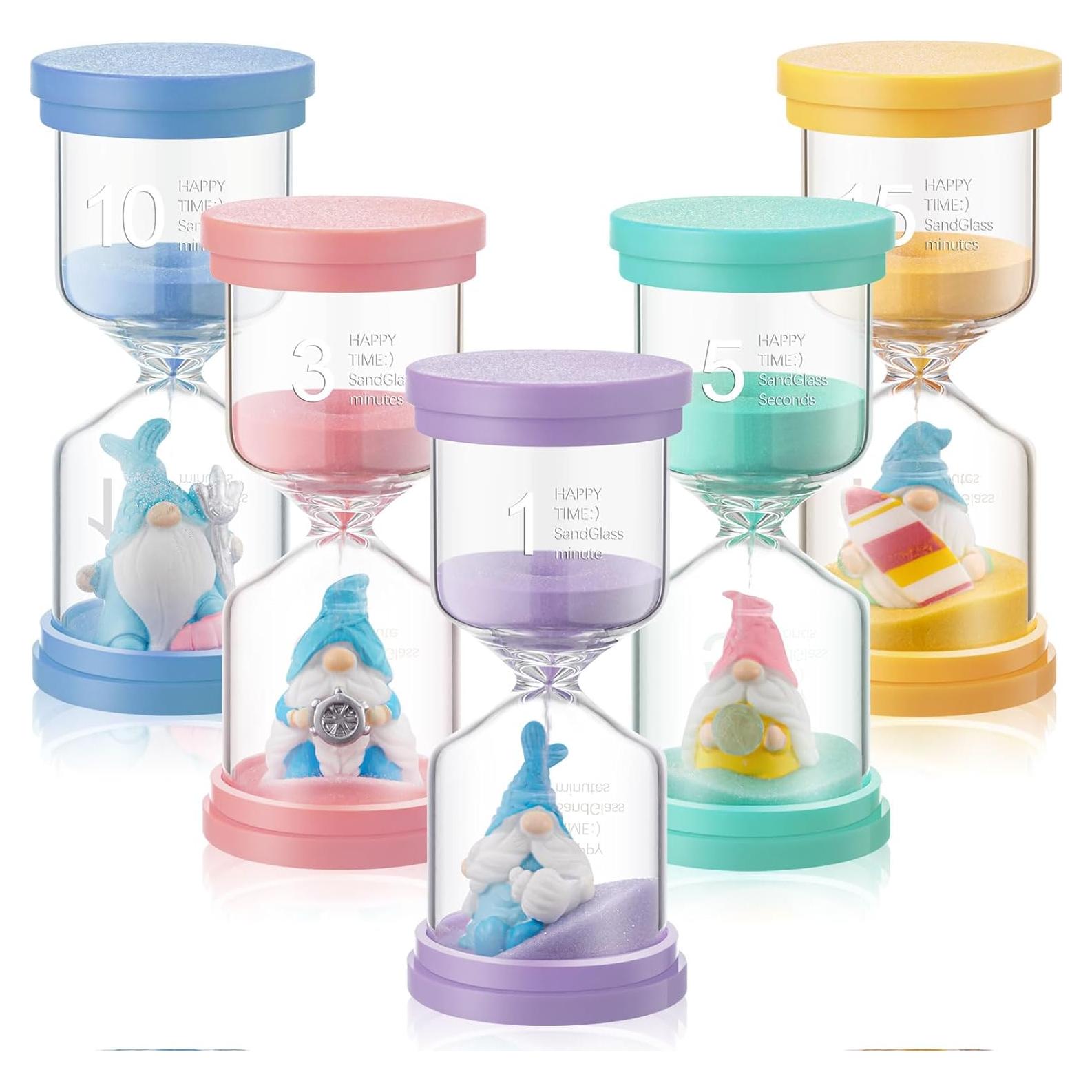 Paquete de 5 Relojes de Arena Gnomo Tellegloww 10-15 Minutos