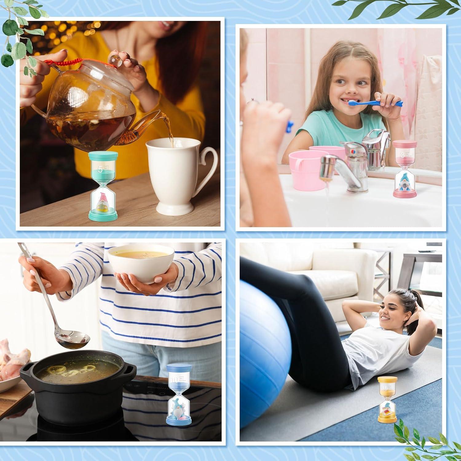 Paquete de 5 Relojes de Arena Gnomo Tellegloww 10-15 Minutos