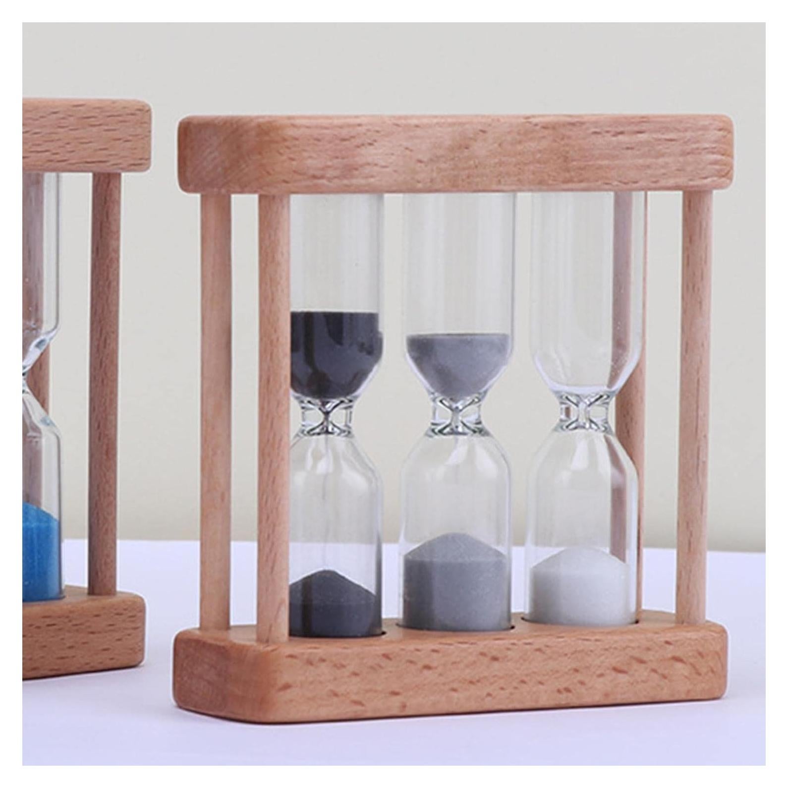 Reloj de Arena de Vidrio y Madera Galepromot 1-3-5 Minutos