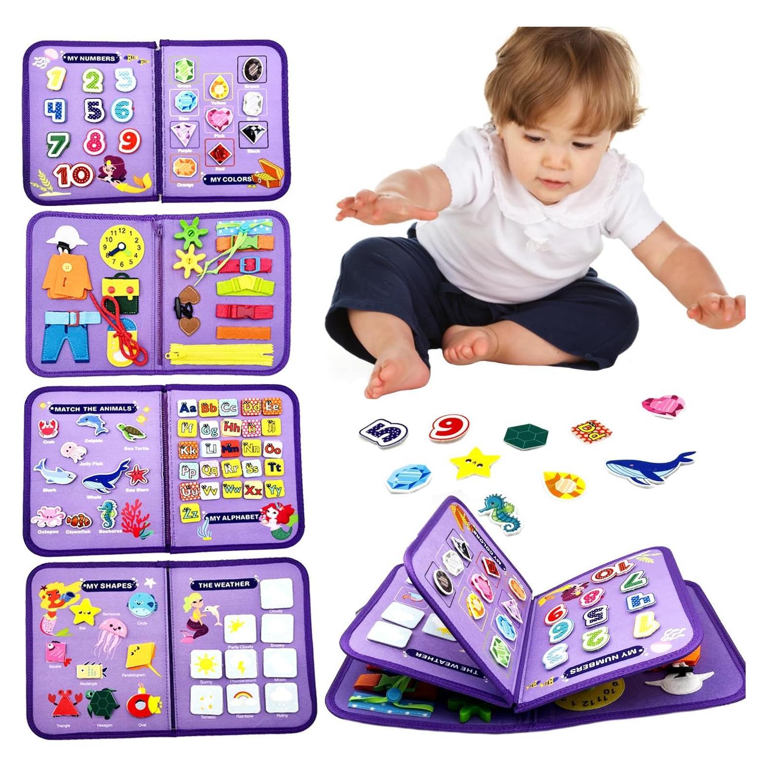 Tablero Ocupado Montessori Qurylio - Juguete Educativo 21 Actividades