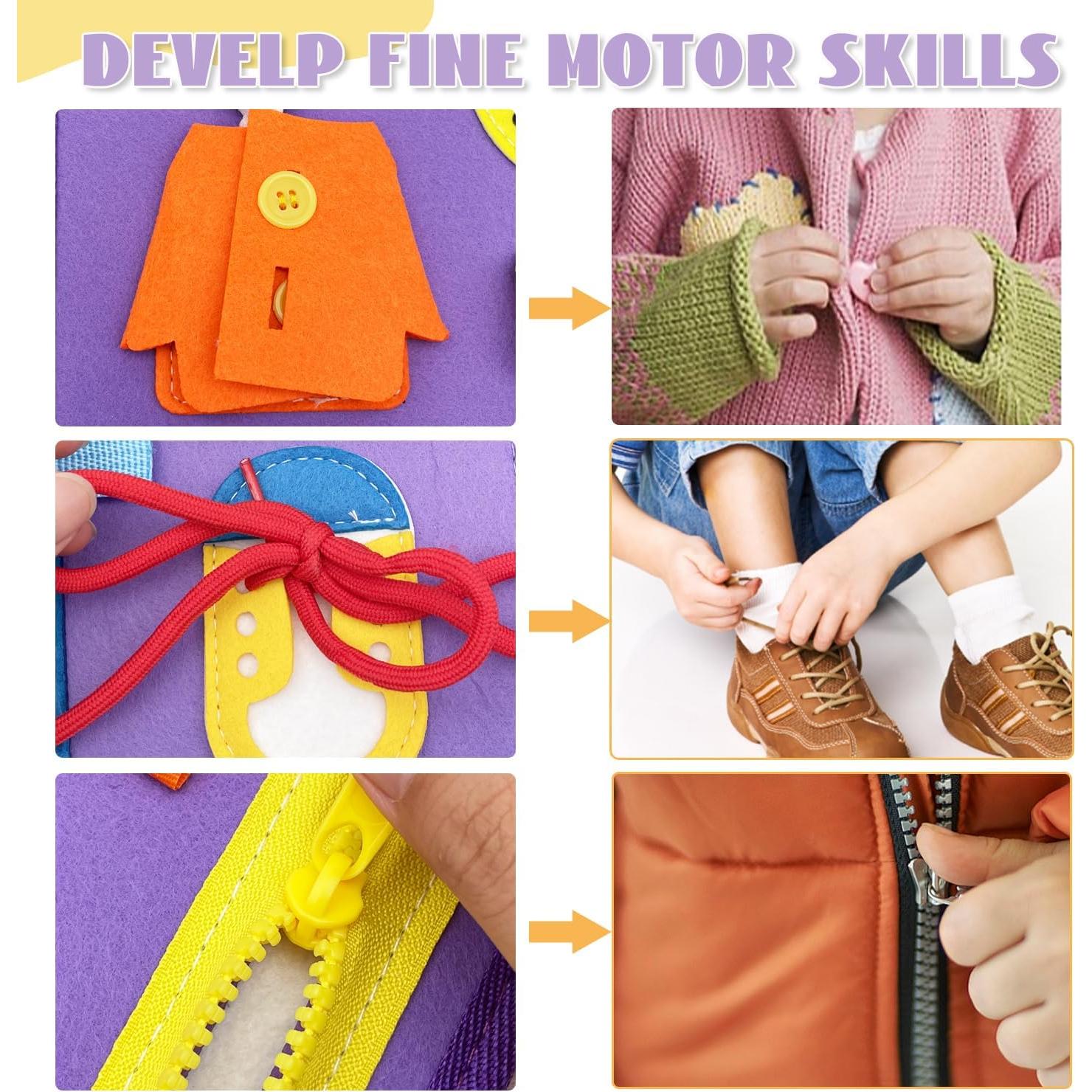 Tablero Ocupado Montessori Qurylio - Juguete Educativo 21 Actividades