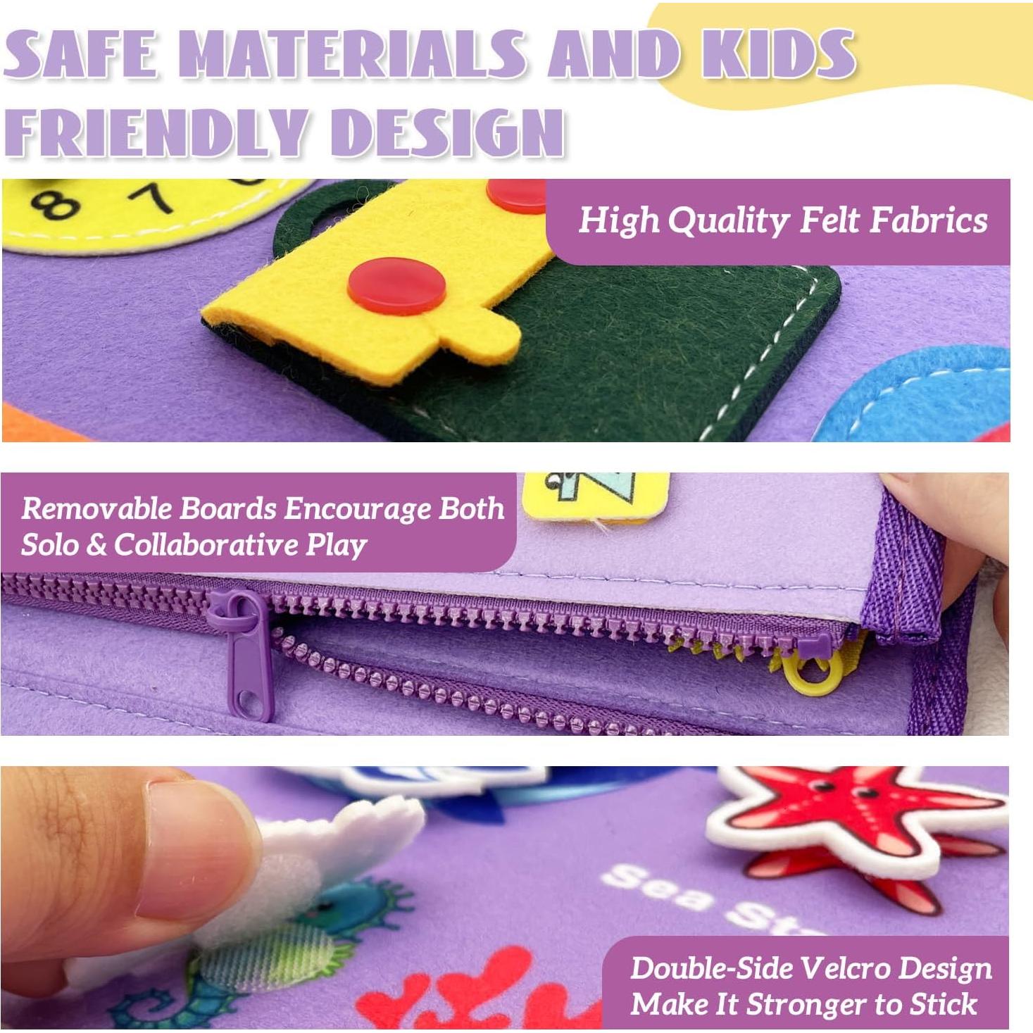 Tablero Ocupado Montessori Qurylio - Juguete Educativo 21 Actividades