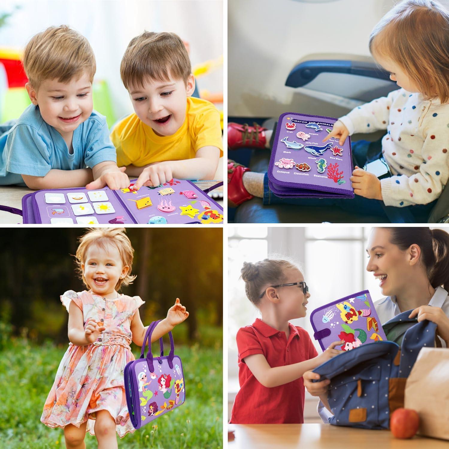 Tablero Ocupado Montessori Qurylio - Juguete Educativo 21 Actividades