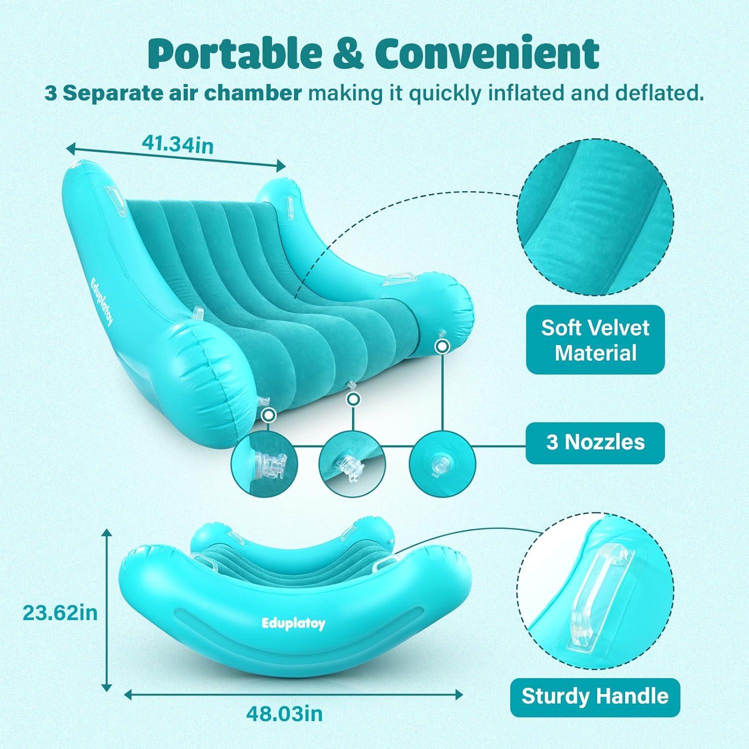 Sofá Inflable Silla Mecedora Eduplatoy Azul Lago 2.45 kg