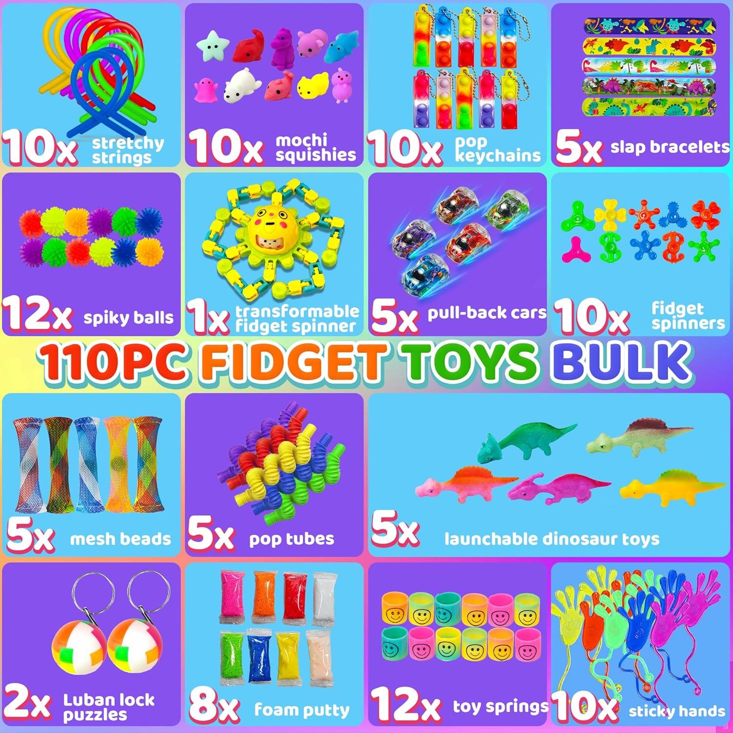110PC Juguetes Antiestrés Dr.Kbder para Niños 3+ Años