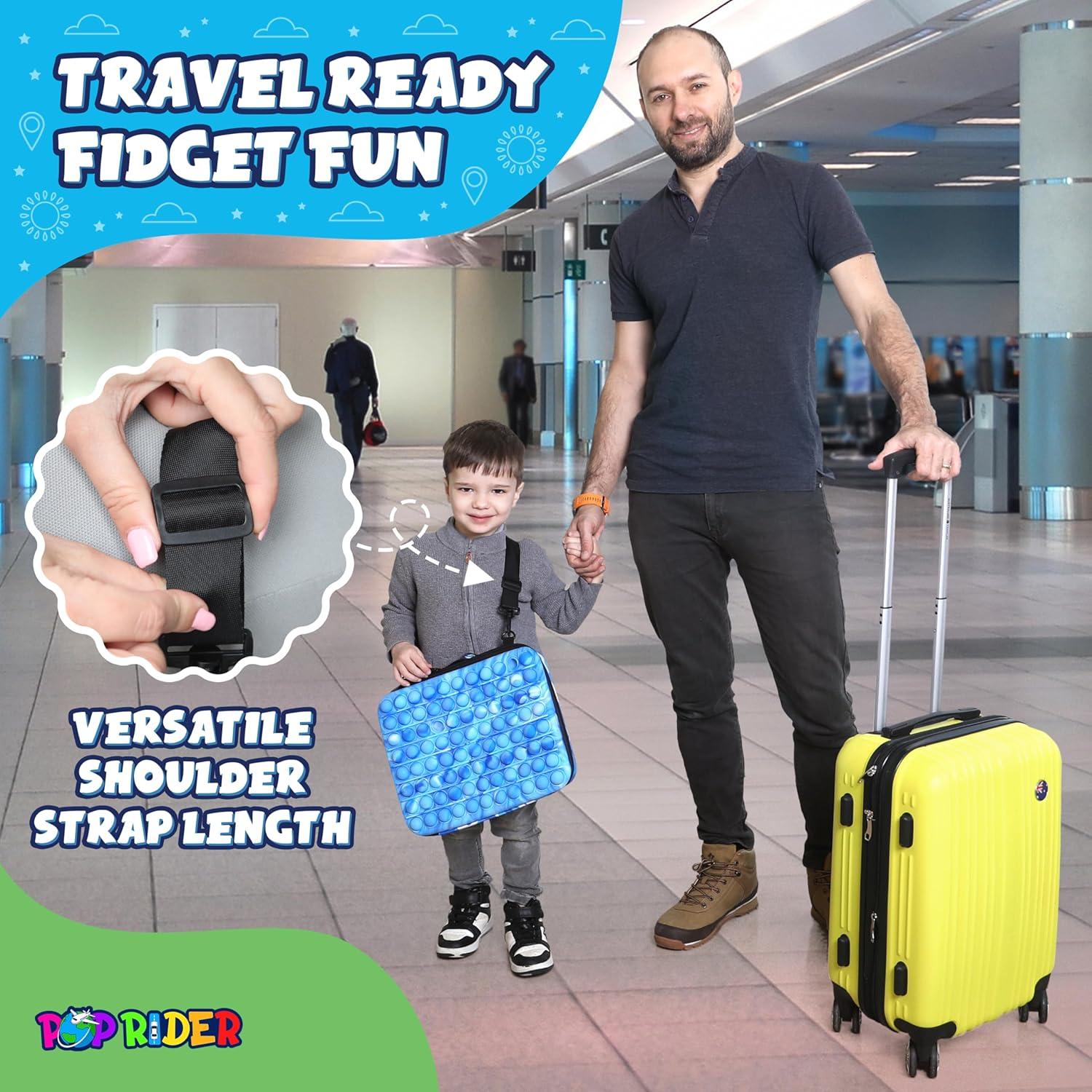 Estuche de Viaje Antiestrés Poprider Azul con 12 Juguetes