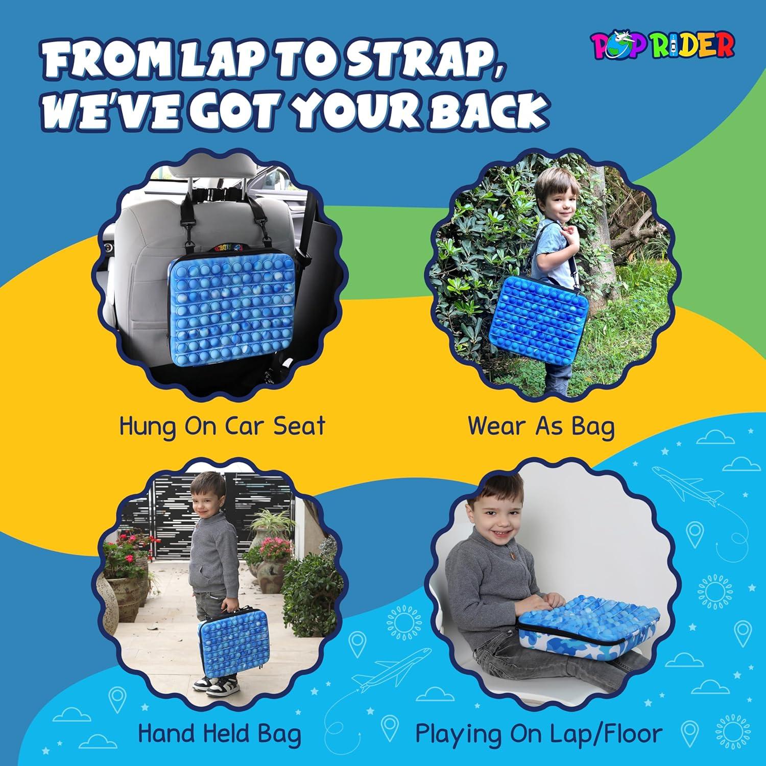 Estuche de Viaje Antiestrés Poprider Azul con 12 Juguetes