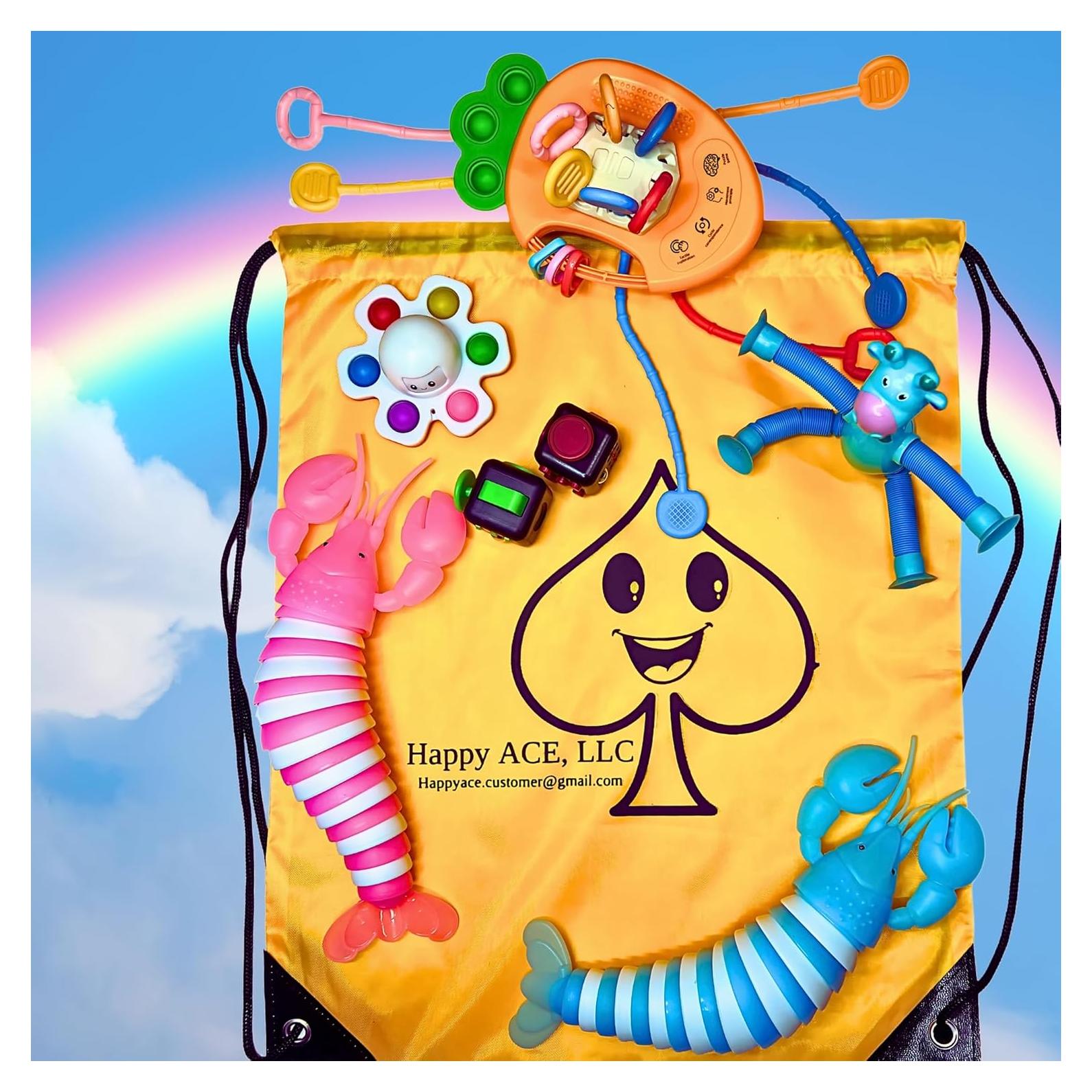 Juego de Juguetes Antiestrés para Niños con Mochila - 3 a 8 Años