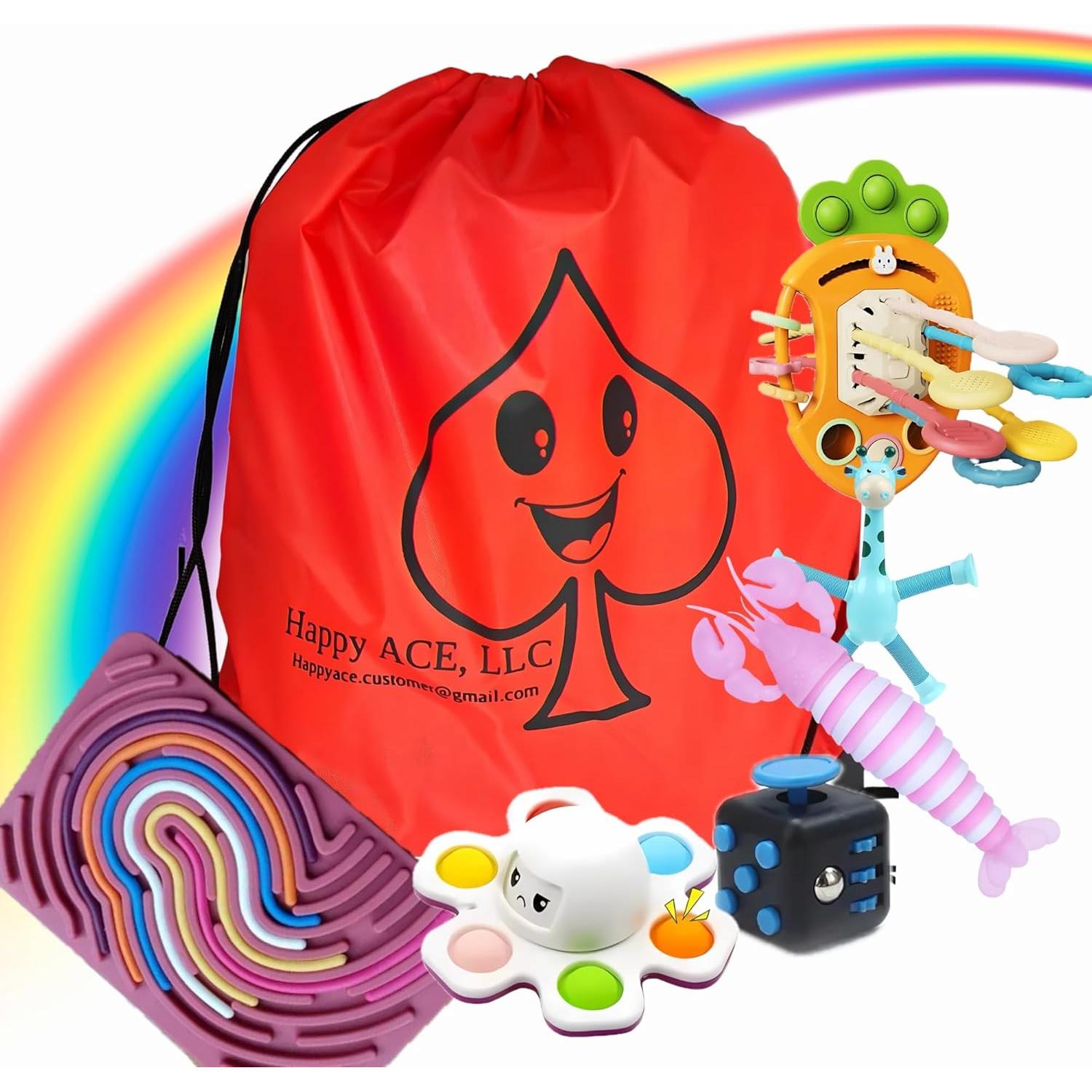Juego de Juguetes Antiestrés para Niños con Mochila - 3 a 8 Años