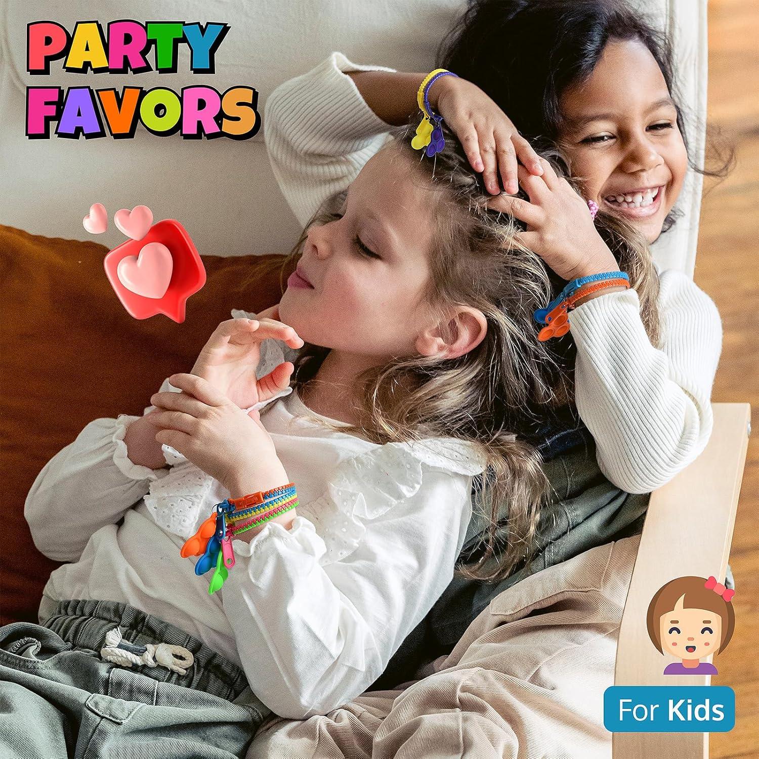 Pulseras Zipper Antiestrés UpBrands 72 Unidades 17.8 cm