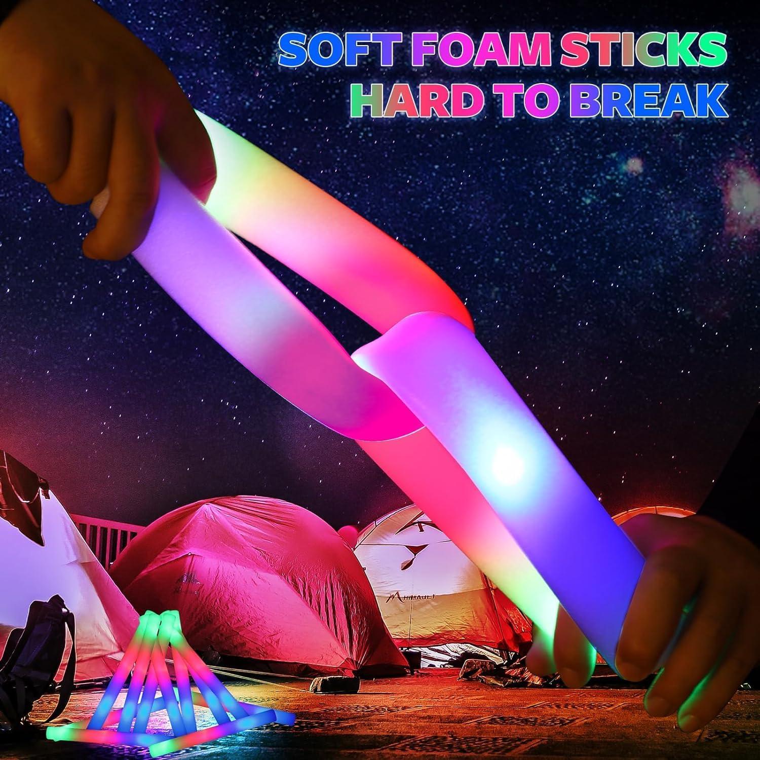 220 Bastones de Luz de Espuma LED Wellent para Fiestas