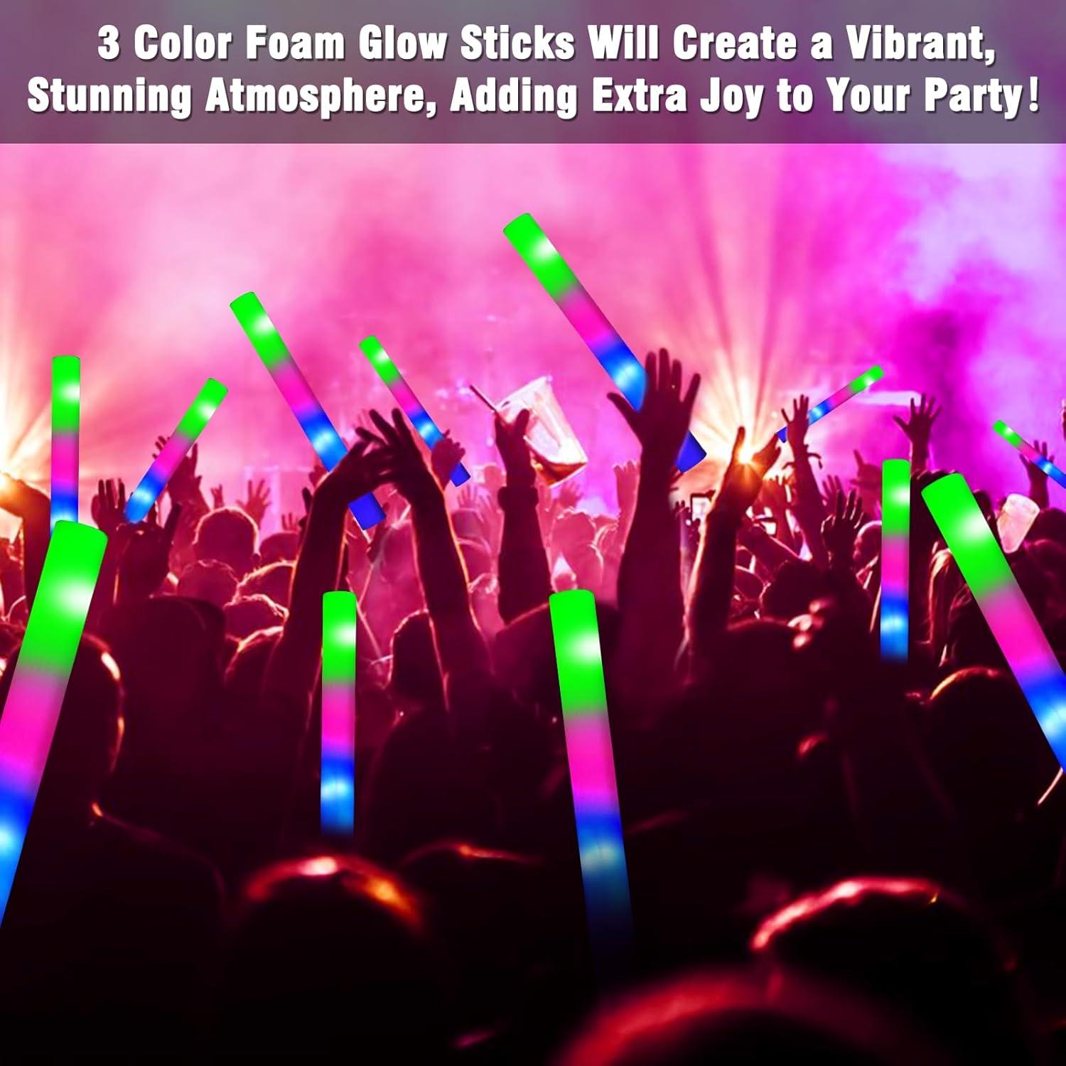 Palos de Luz LED TURNMEON 16" (40.64 cm) Brillantes para Fiesta