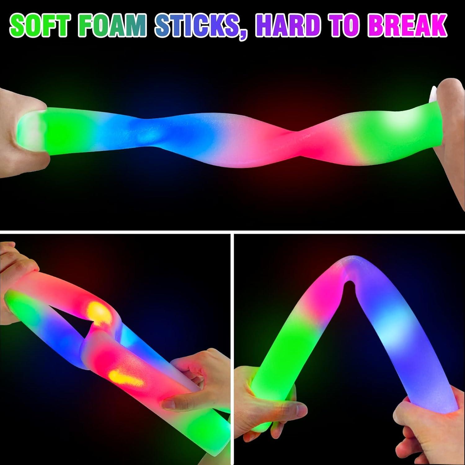 Palos de Luz LED TURNMEON 16" (40.64 cm) Brillantes para Fiesta