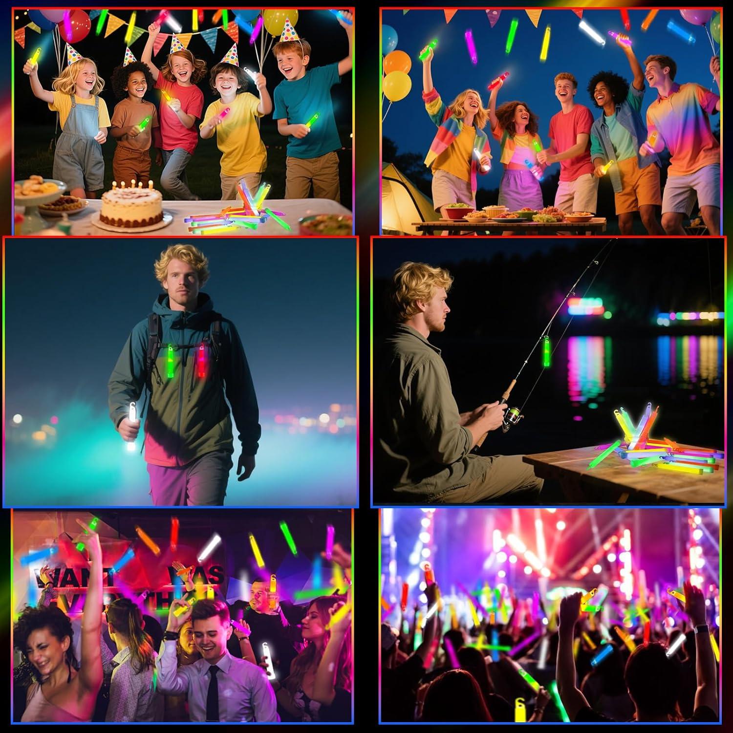 105 Palitos Brillantes SHQDD 10 cm para Fiestas y Halloween