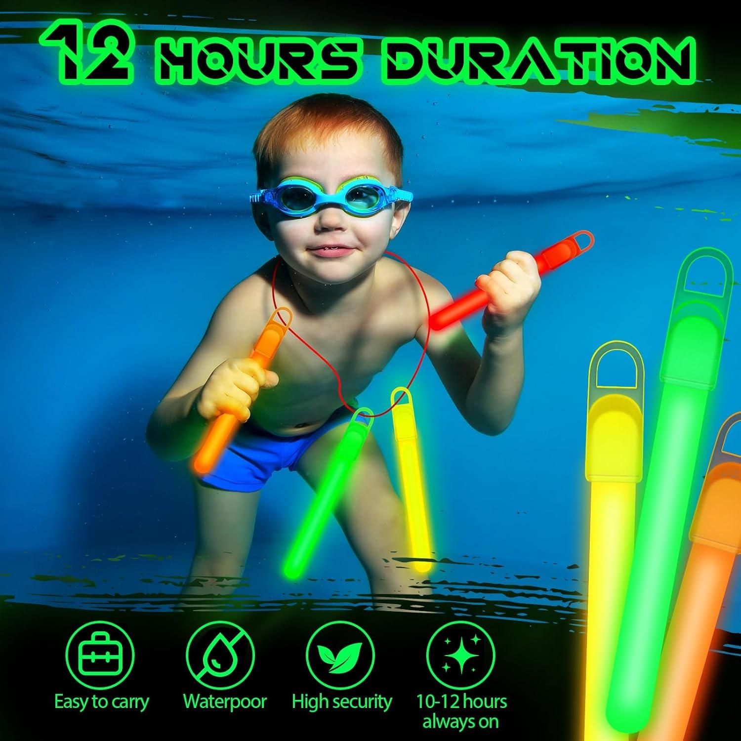 Paquete de 50 Palos de Luz Brillantes Lewtemi 10 cm Coloridos