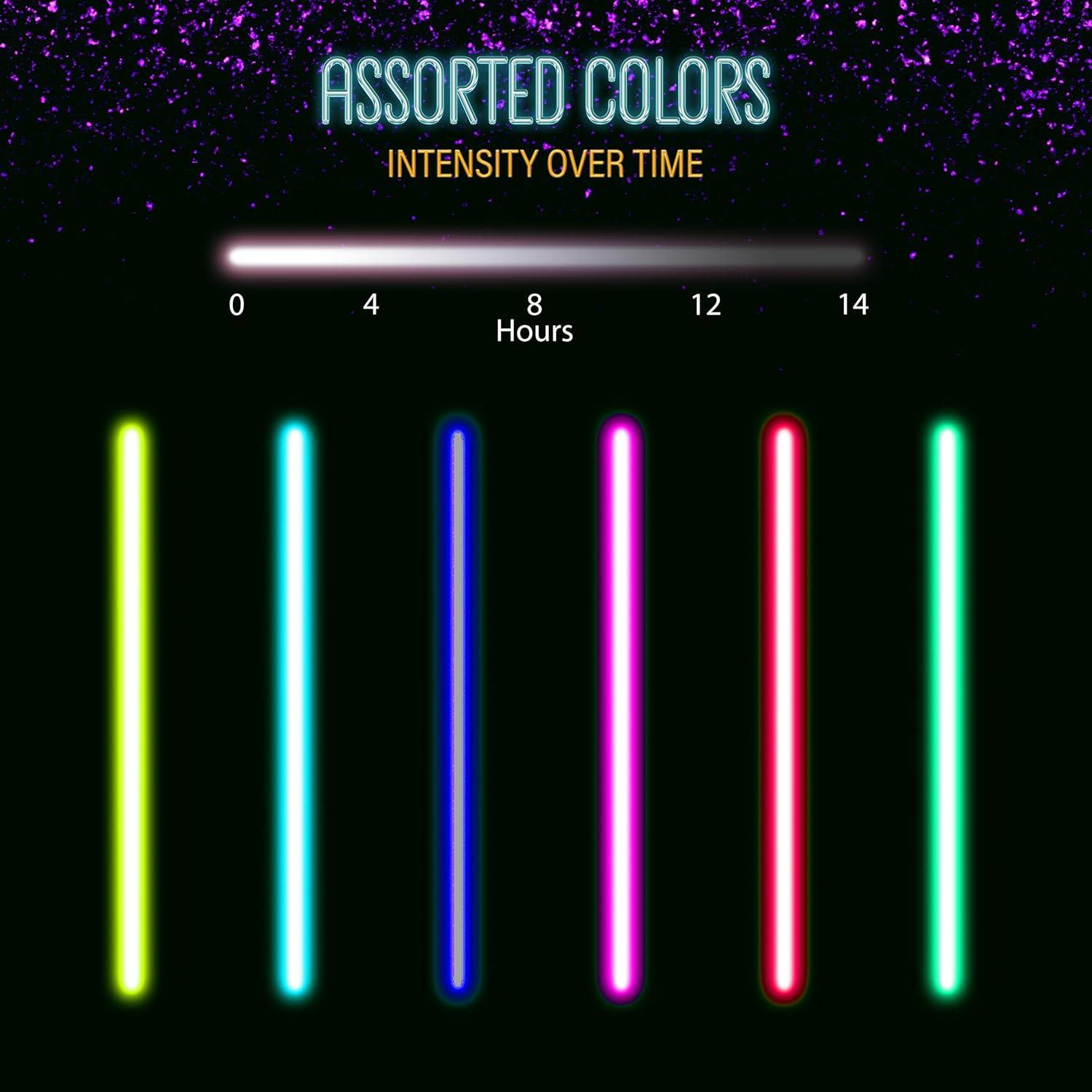 GemPrime 100 Palos Brillantes 20 cm + 100 Conectores Fiesta