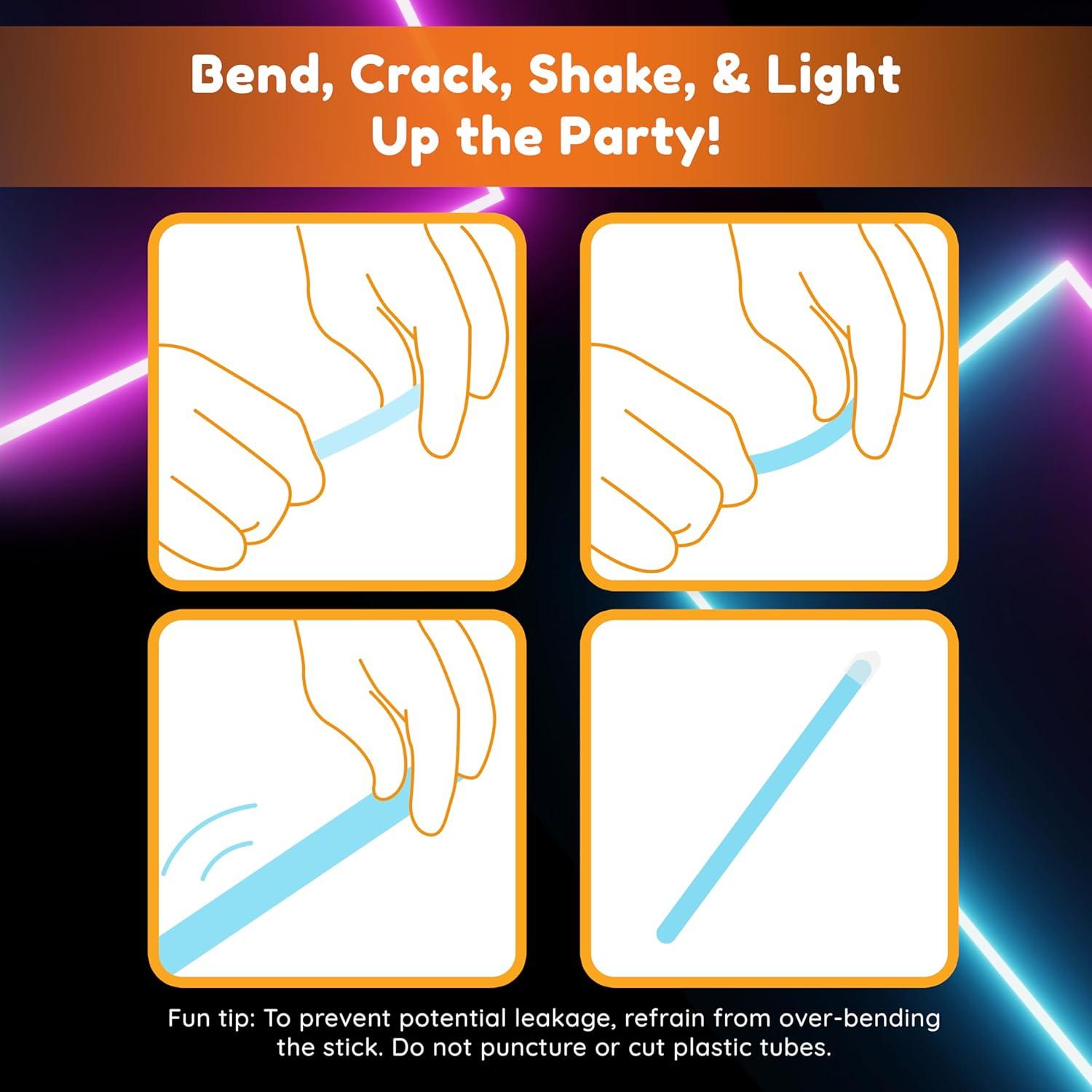 Palos Brillantes en la Oscuridad Party Dragon 100 ct 15 cm