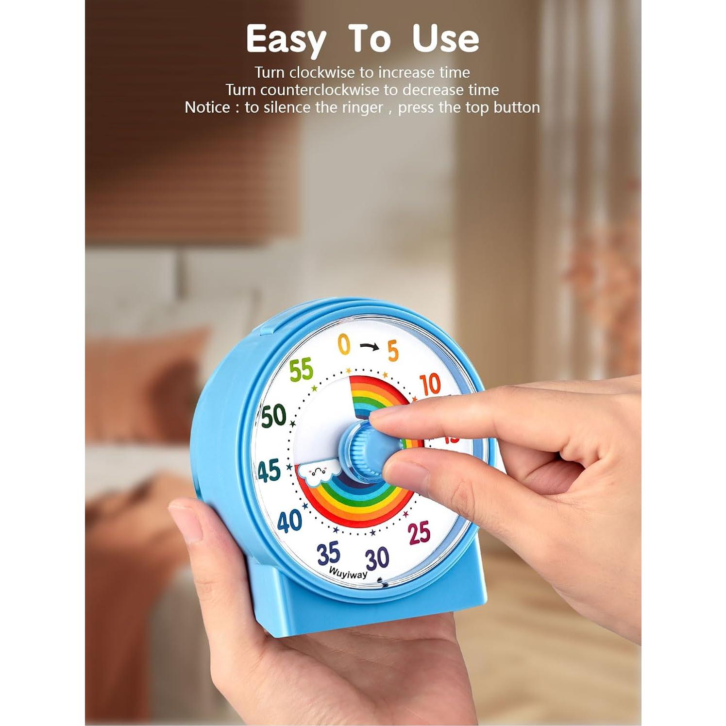 Temporizador Visual Wuyiway Azul 60 Minutos Silencioso