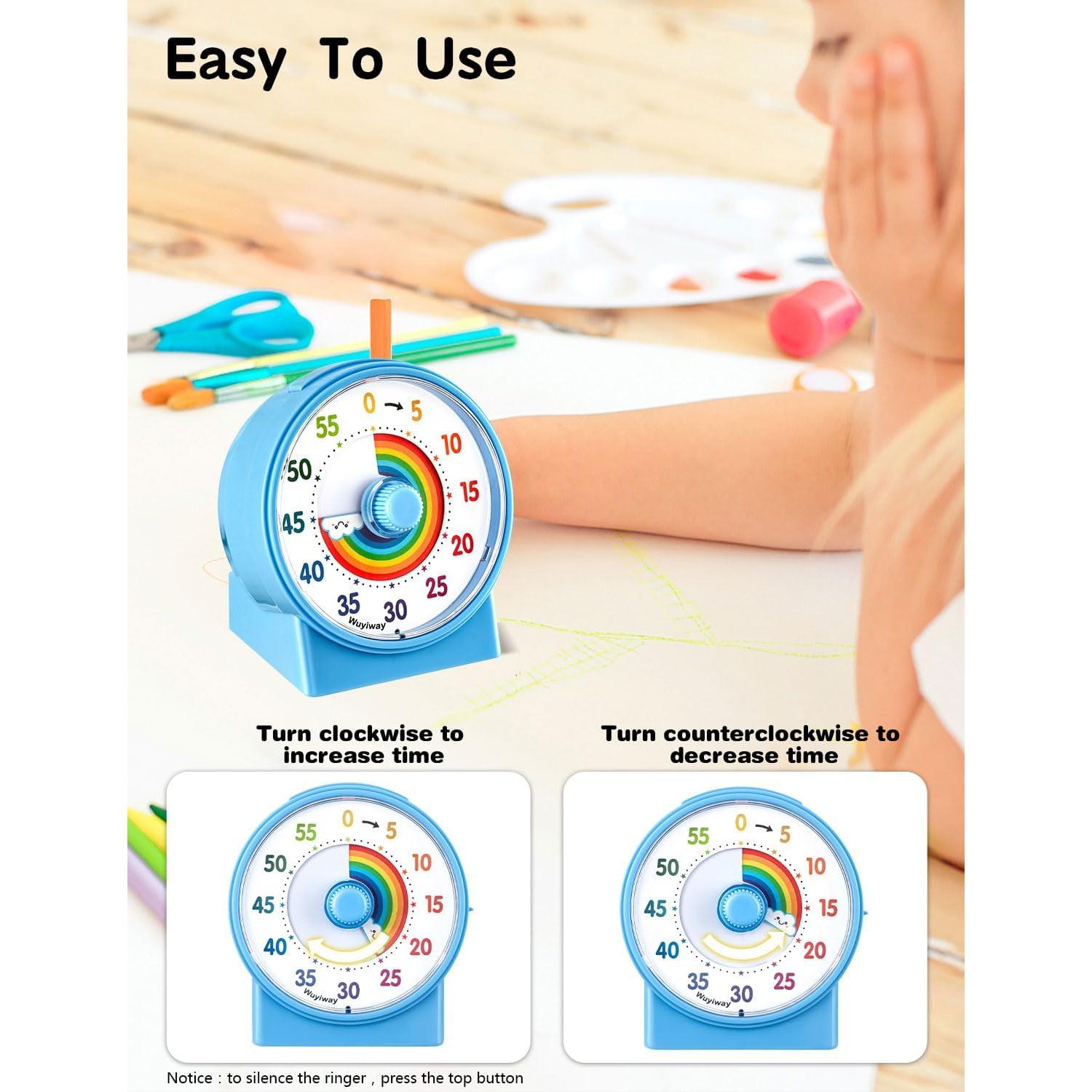Temporizador Visual Wuyiway Azul 60 Minutos Silencioso