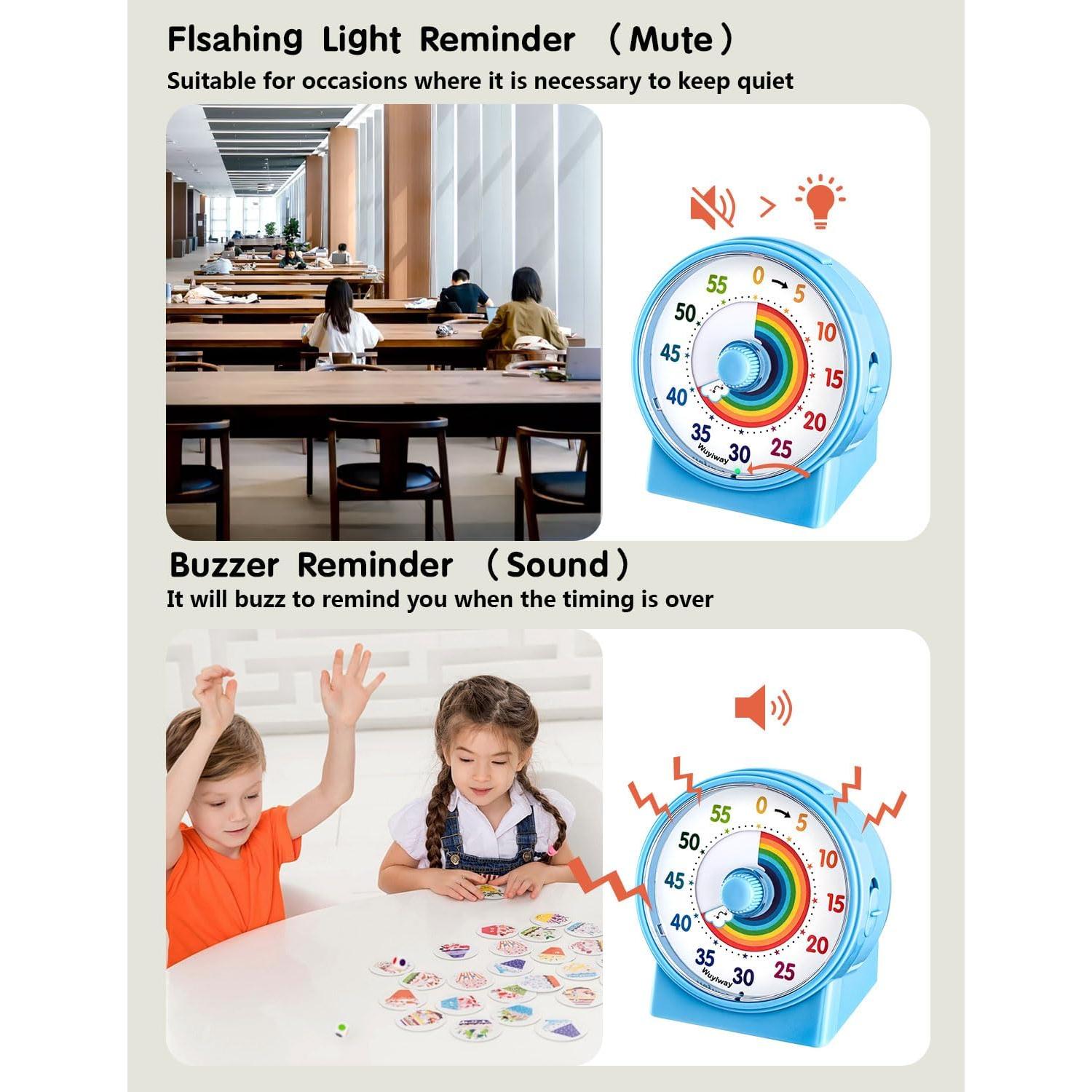 Temporizador Visual Wuyiway Azul 60 Minutos Silencioso