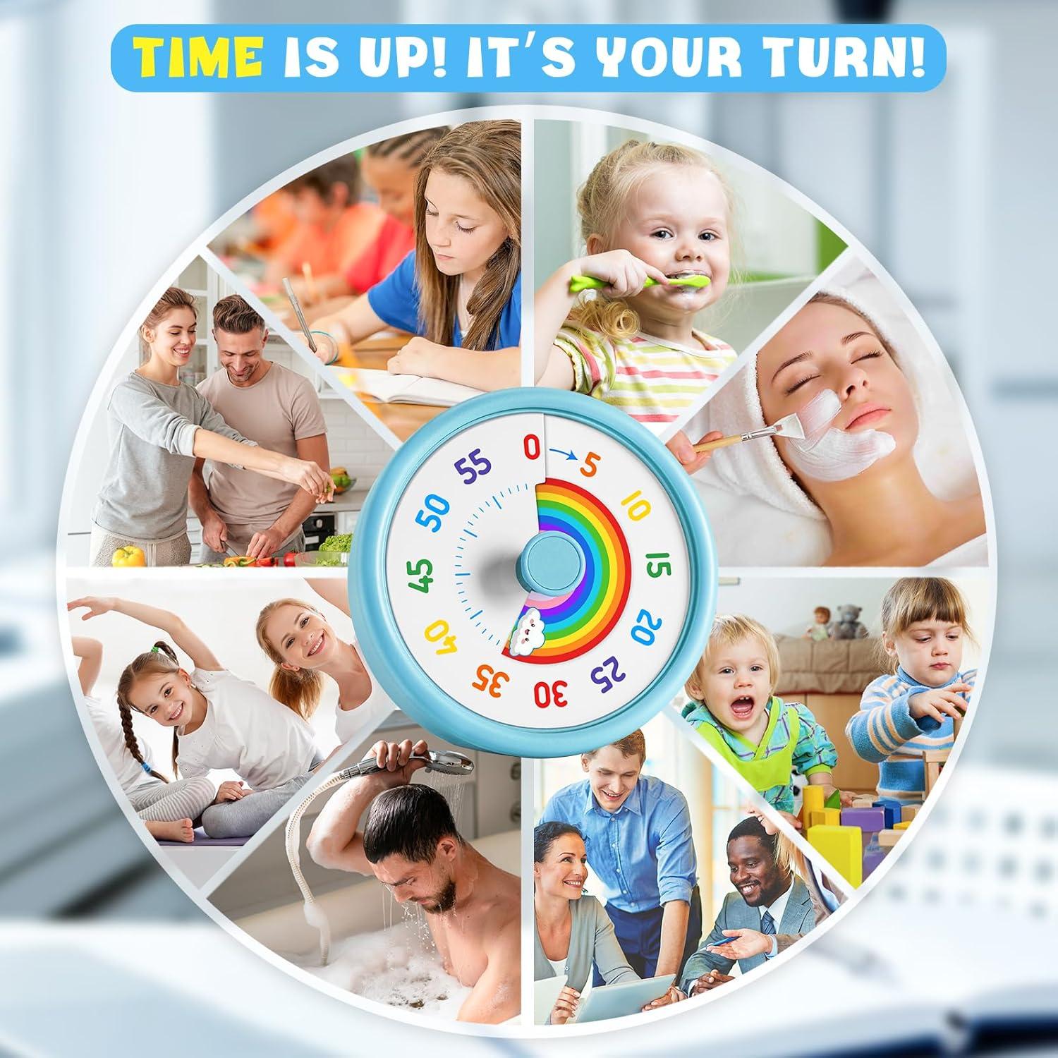 Temporizador Visual HIPPIH Azul 60 Minutos Silencioso para Niños