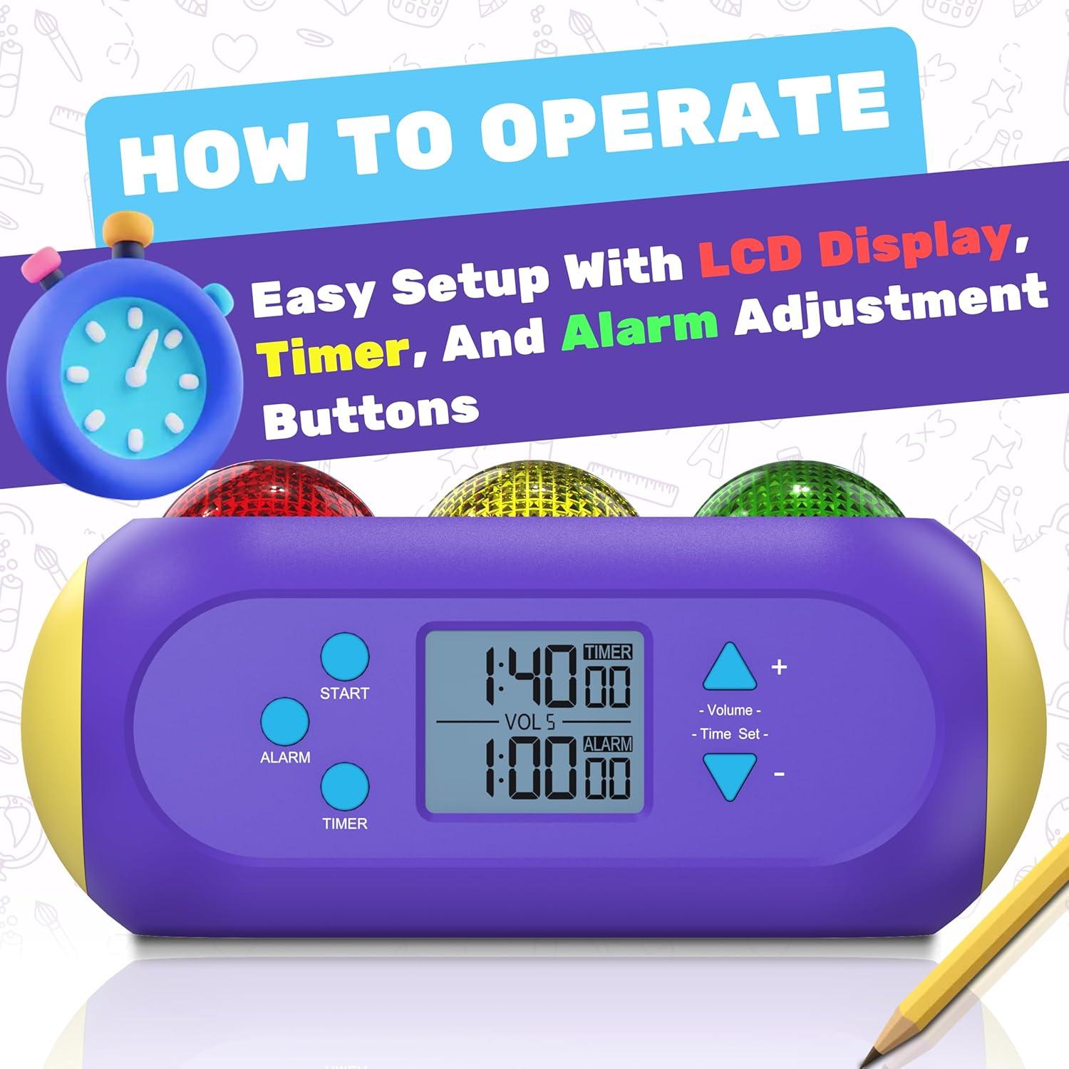 Temporizador Visual Skywin para Niños con Luz y Sonido 22.4cm