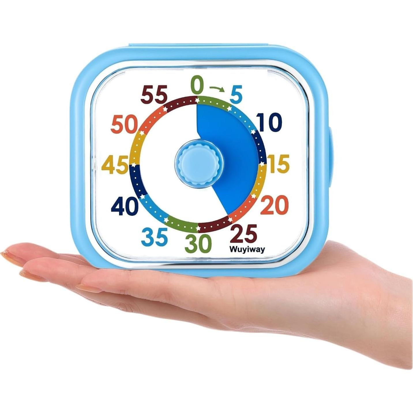 Temporizador Visual Wuyiway 4.2" Azul para Niños - Cuenta Regresiva 60 Min