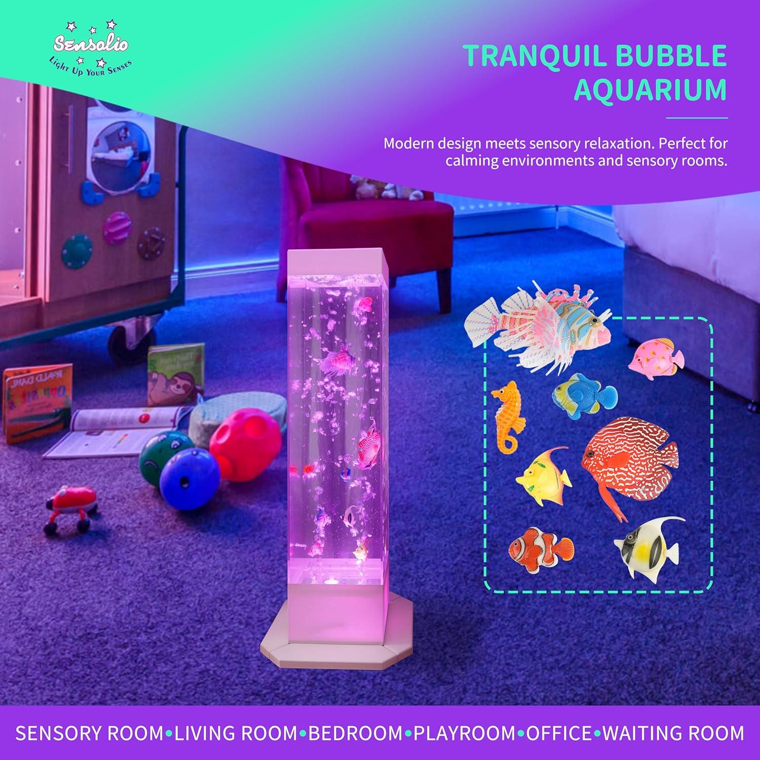Lámpara de Burbuja Sensorial AquaCalm 80 cm - Relajación y Calma