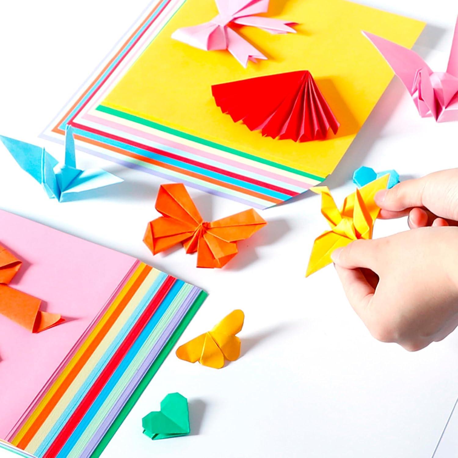 Kit de 200 Hojas de Papel Origami Firstop 15x15cm 20 Colores