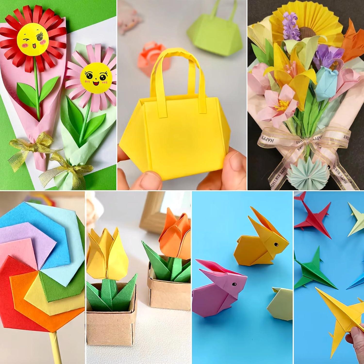 Kit de 200 Hojas de Papel Origami Firstop 15x15cm 20 Colores