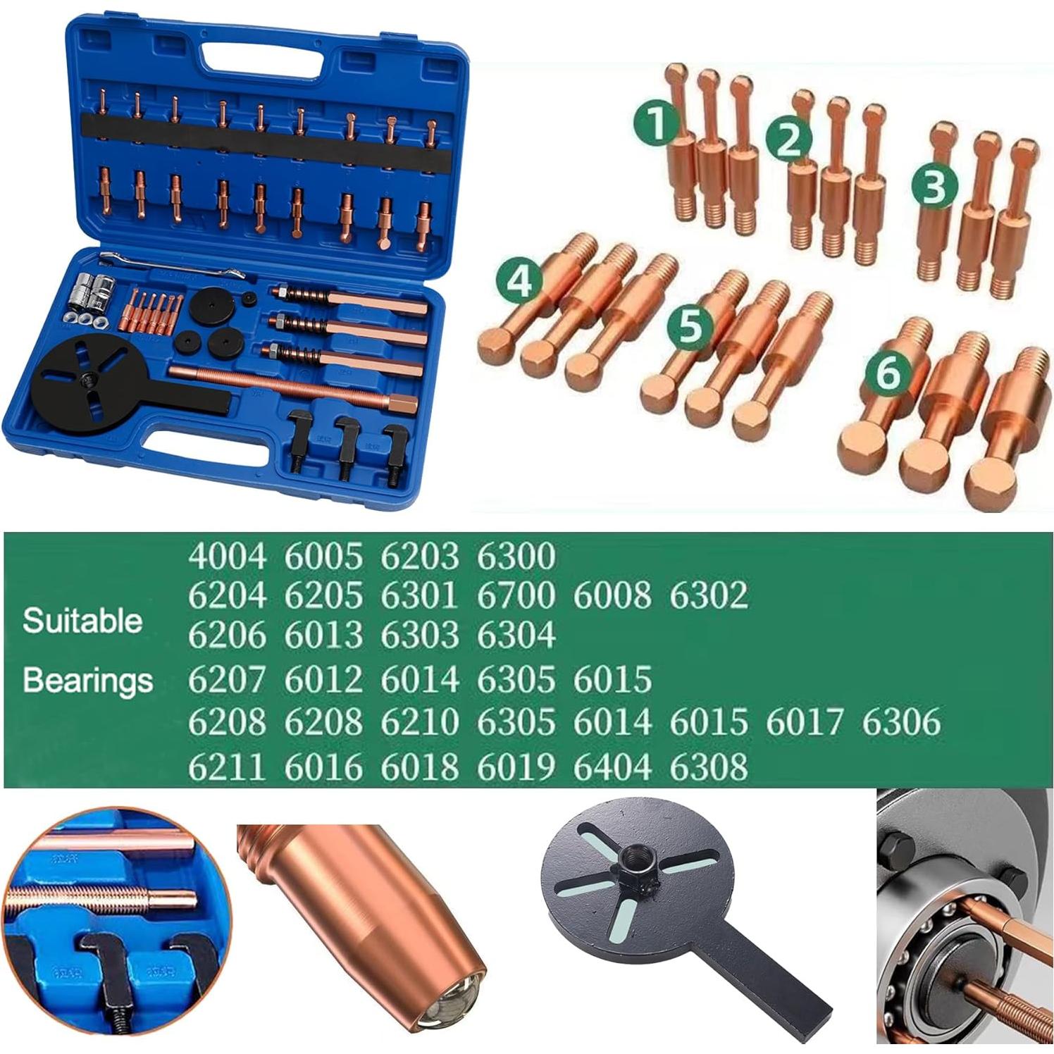Yourelexit Kit 36-en-1 Extractores de Rodamientos 3 Garras