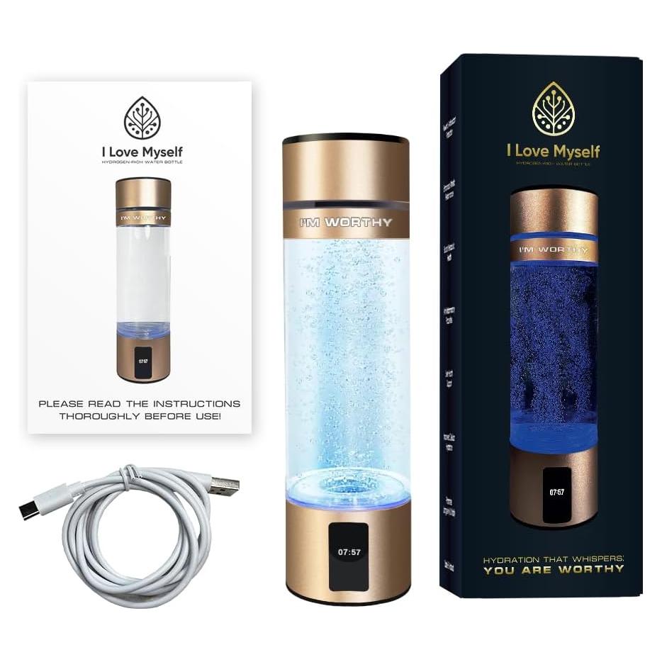 Botella de Agua de Hidrógeno SHIAKIDI 286 ml Portátil Recargable