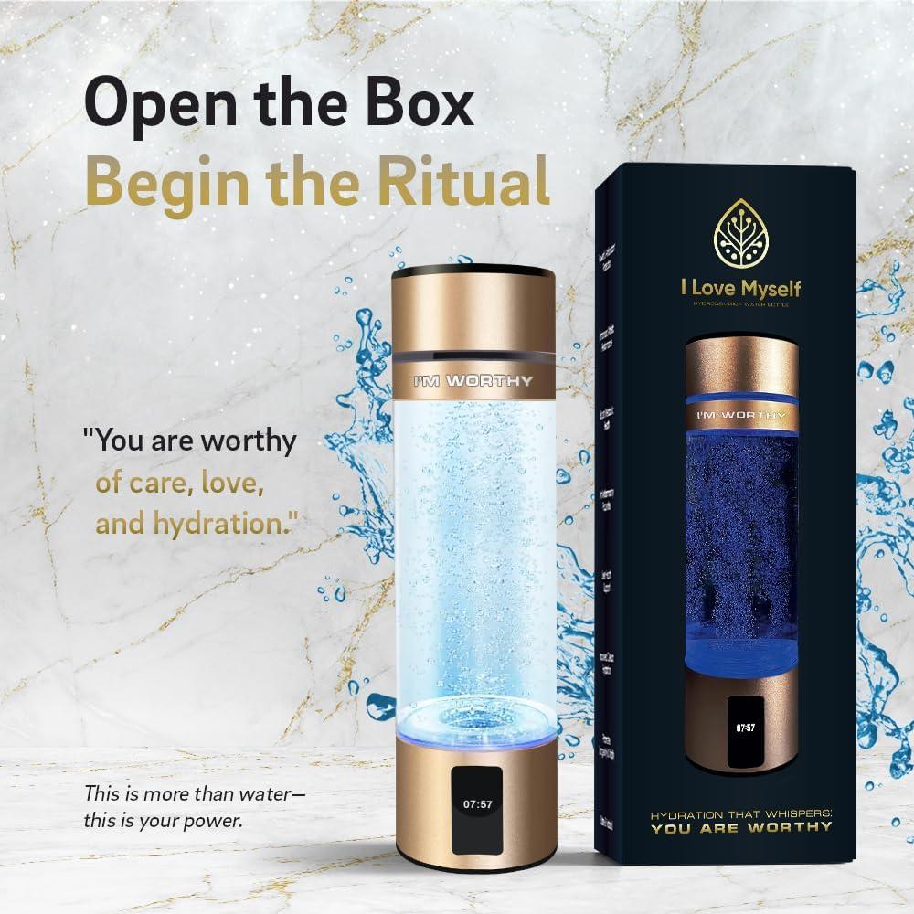 Botella de Agua de Hidrógeno SHIAKIDI 286 ml Portátil Recargable