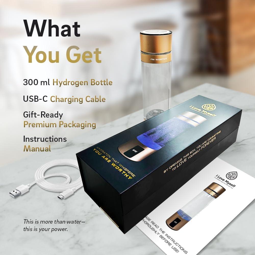 Botella de Agua de Hidrógeno SHIAKIDI 286 ml Portátil Recargable