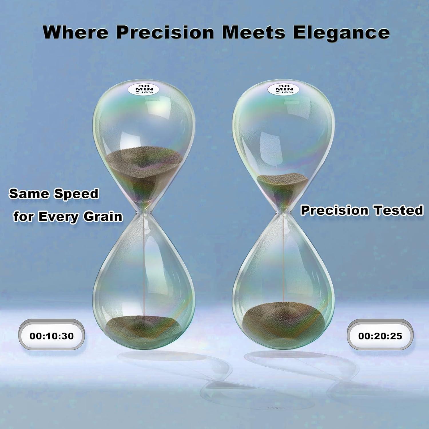 Reloj de Arena 1 Minuto Biloba Puff Negro - Vidrio Duradero