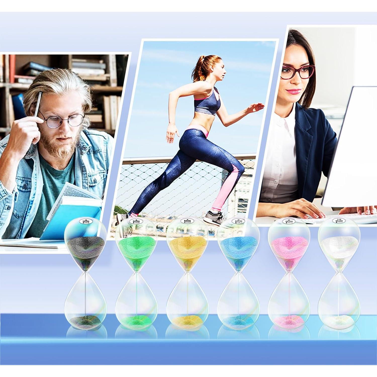 Reloj de Arena 1 Minuto Biloba Puff Negro - Vidrio Duradero