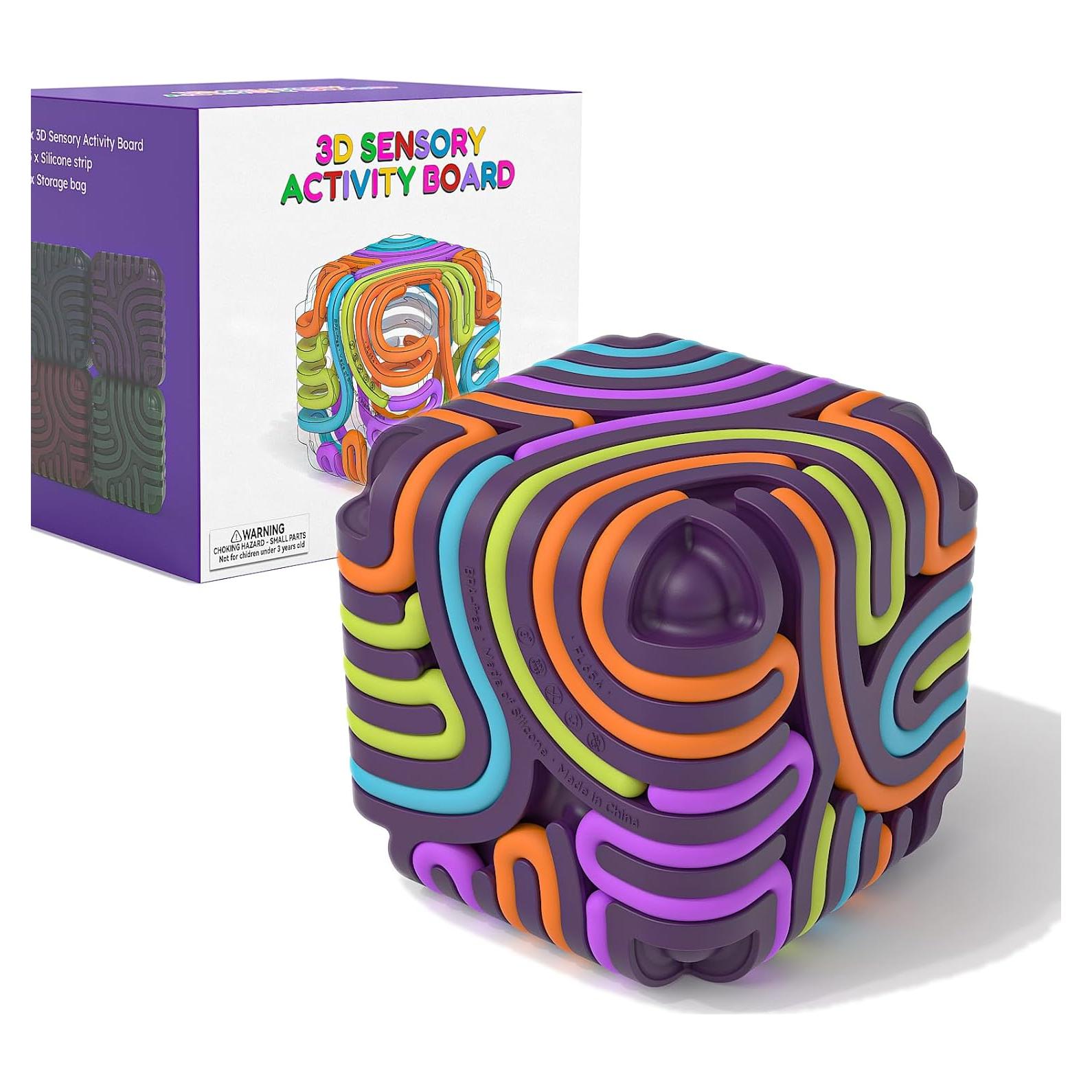 Cubo de Juguete Antiestrés YAVOUN 3D Silicona 8.1x8.1cm Púrpura