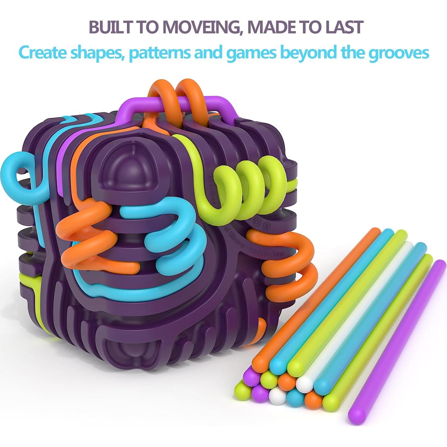 Cubo de Juguete Antiestrés YAVOUN 3D Silicona 8.1x8.1cm Púrpura