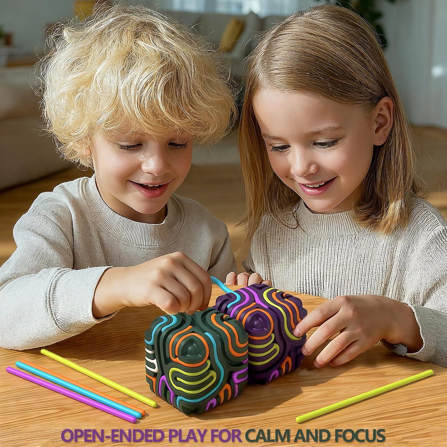 Cubo de Juguete Antiestrés YAVOUN 3D Silicona 8.1x8.1cm Púrpura