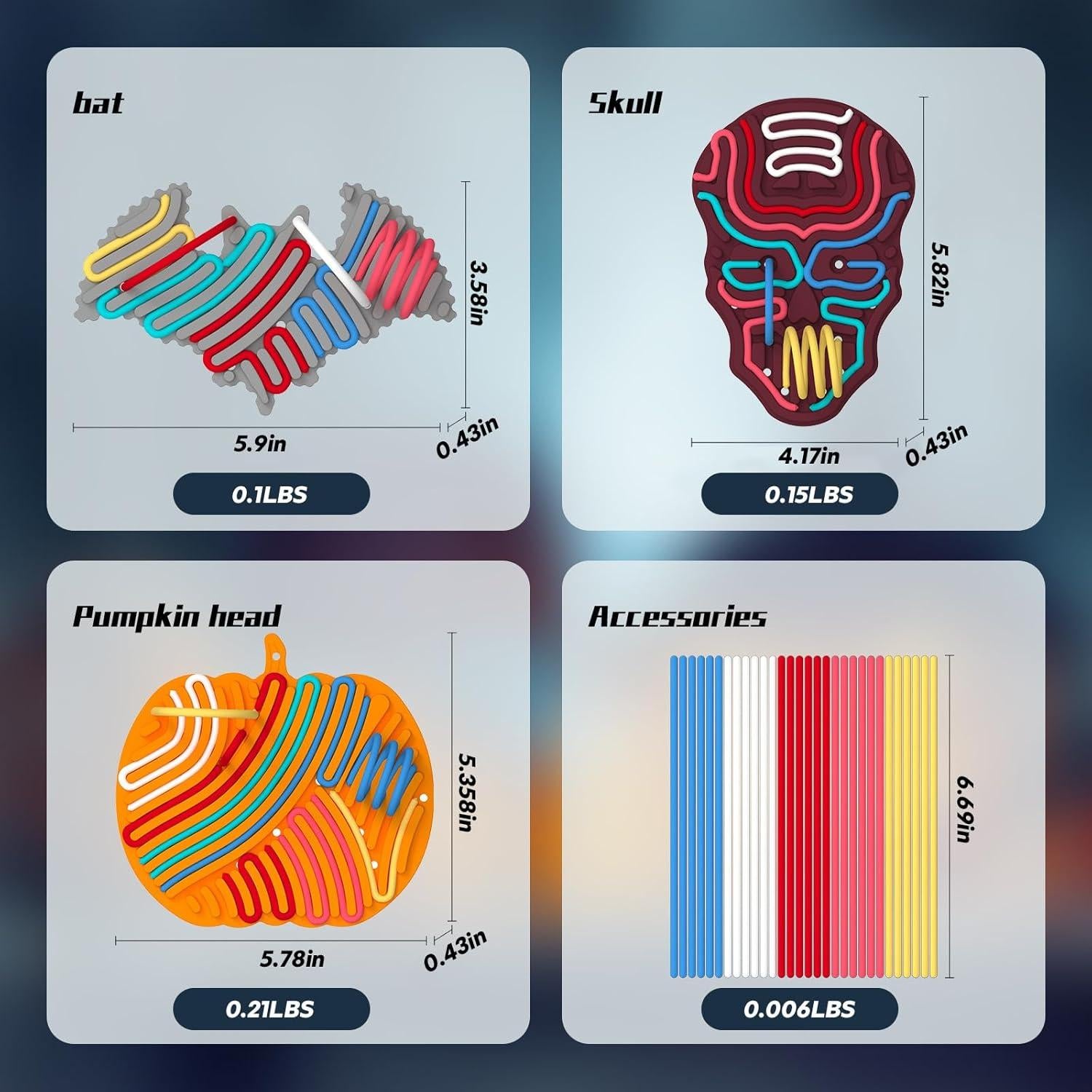 Tablero Sensorial de Halloween YoPoll - Juguete Antiestrés Murciélago