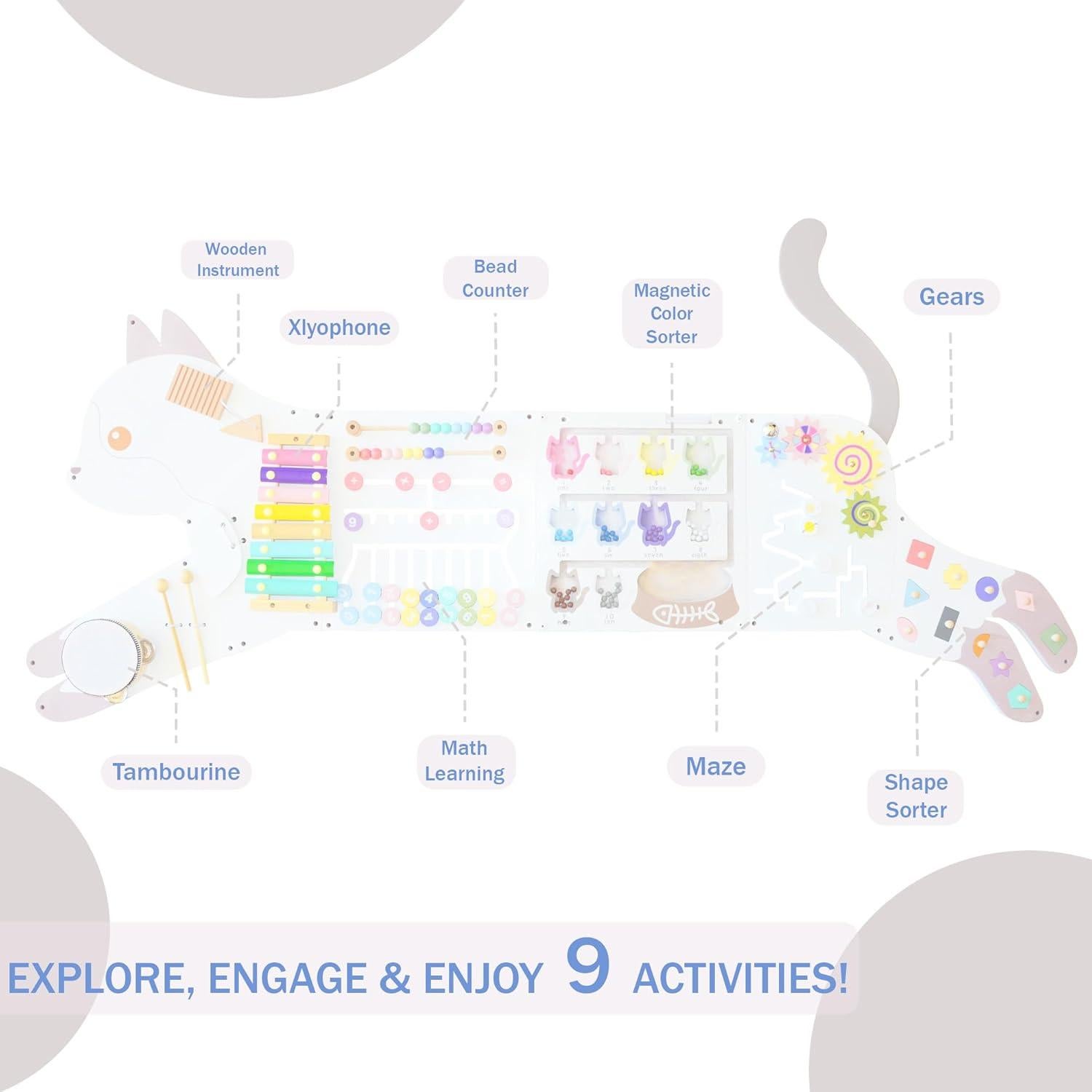 Tablero Ocupado Montessori EsterFlare 58x29 cm para Niños